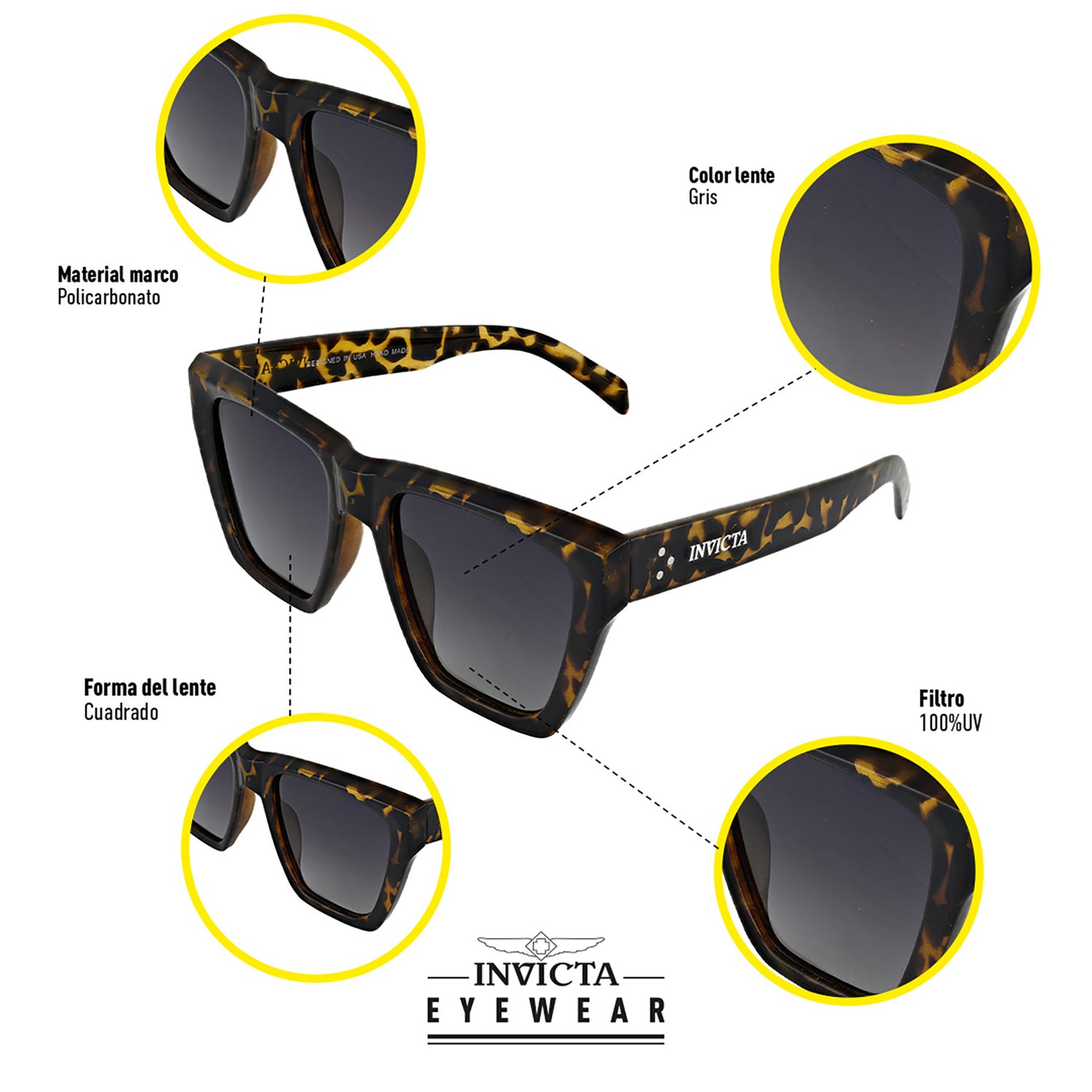 Lentes Invicta I33936-SPD-60-G15 Unisex