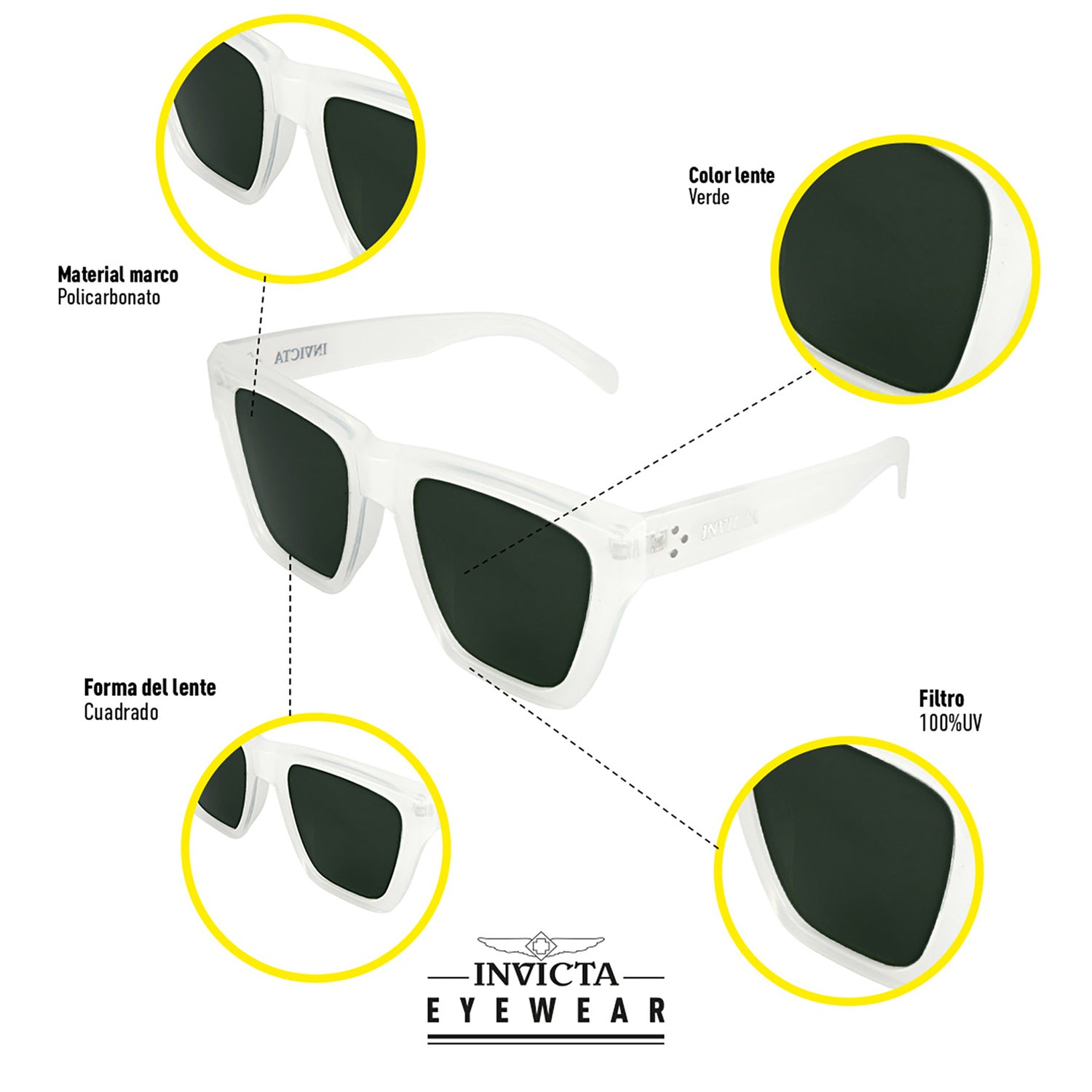 Lentes Invicta I 31944-WIL-60-P02 Unisex