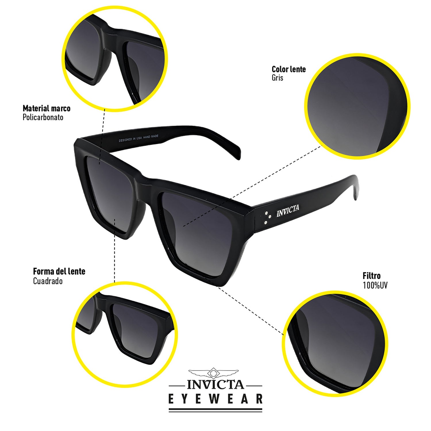 Lentes Invicta I 30462-OBJ-40-G15 Unisex