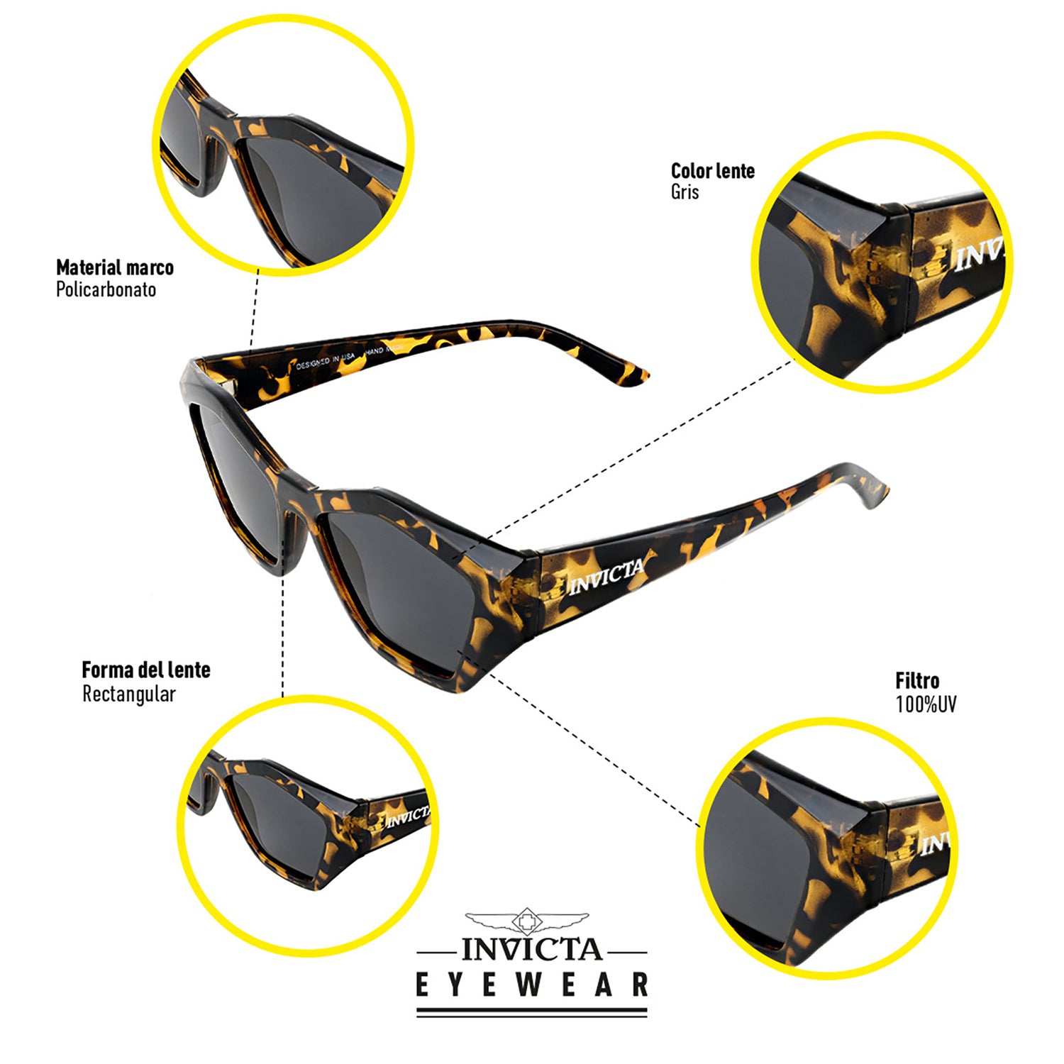 Lentes Invicta I0932-SUB-T08-G15 Unisex