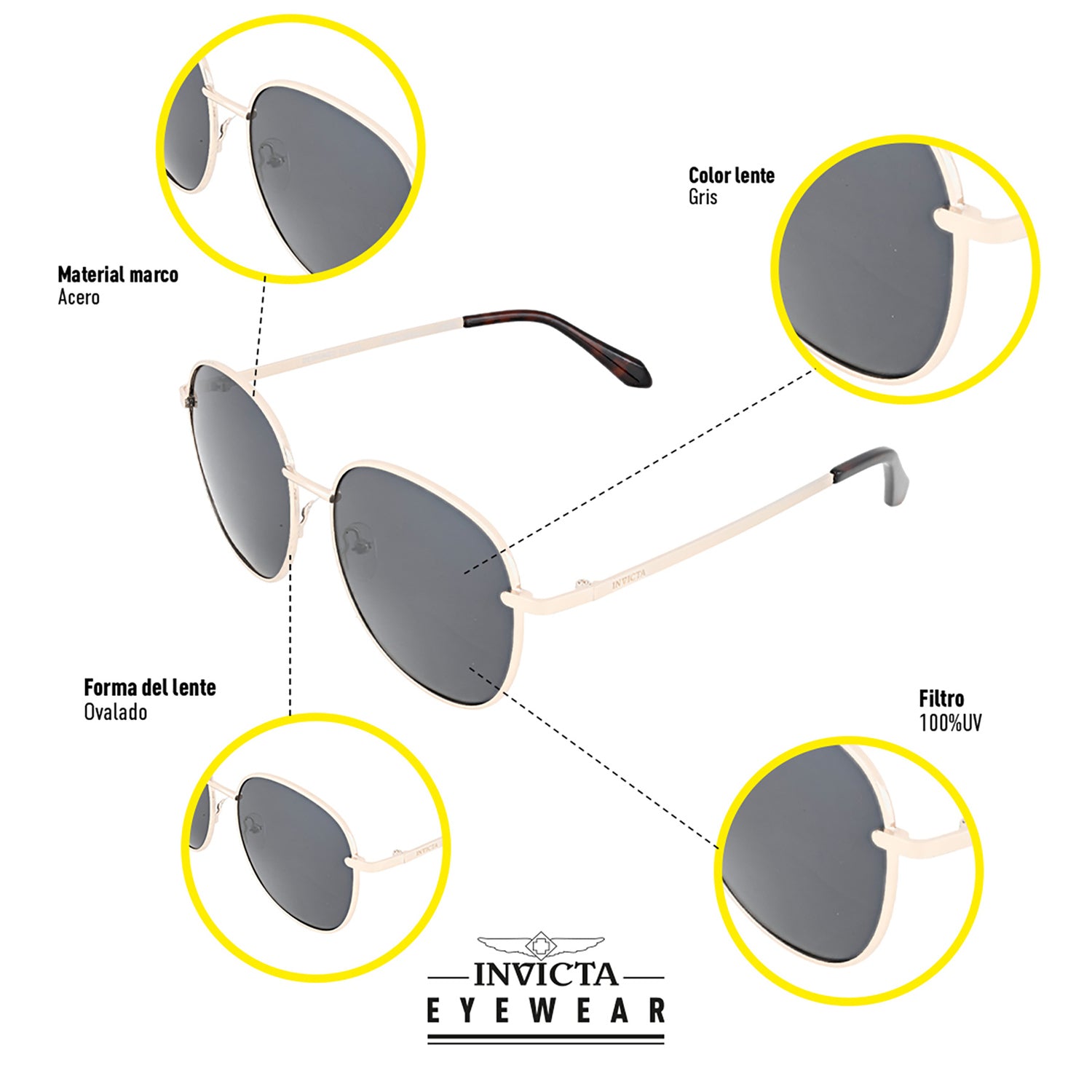 Lentes Invicta I 31944-WIL-40-P03 Unisex