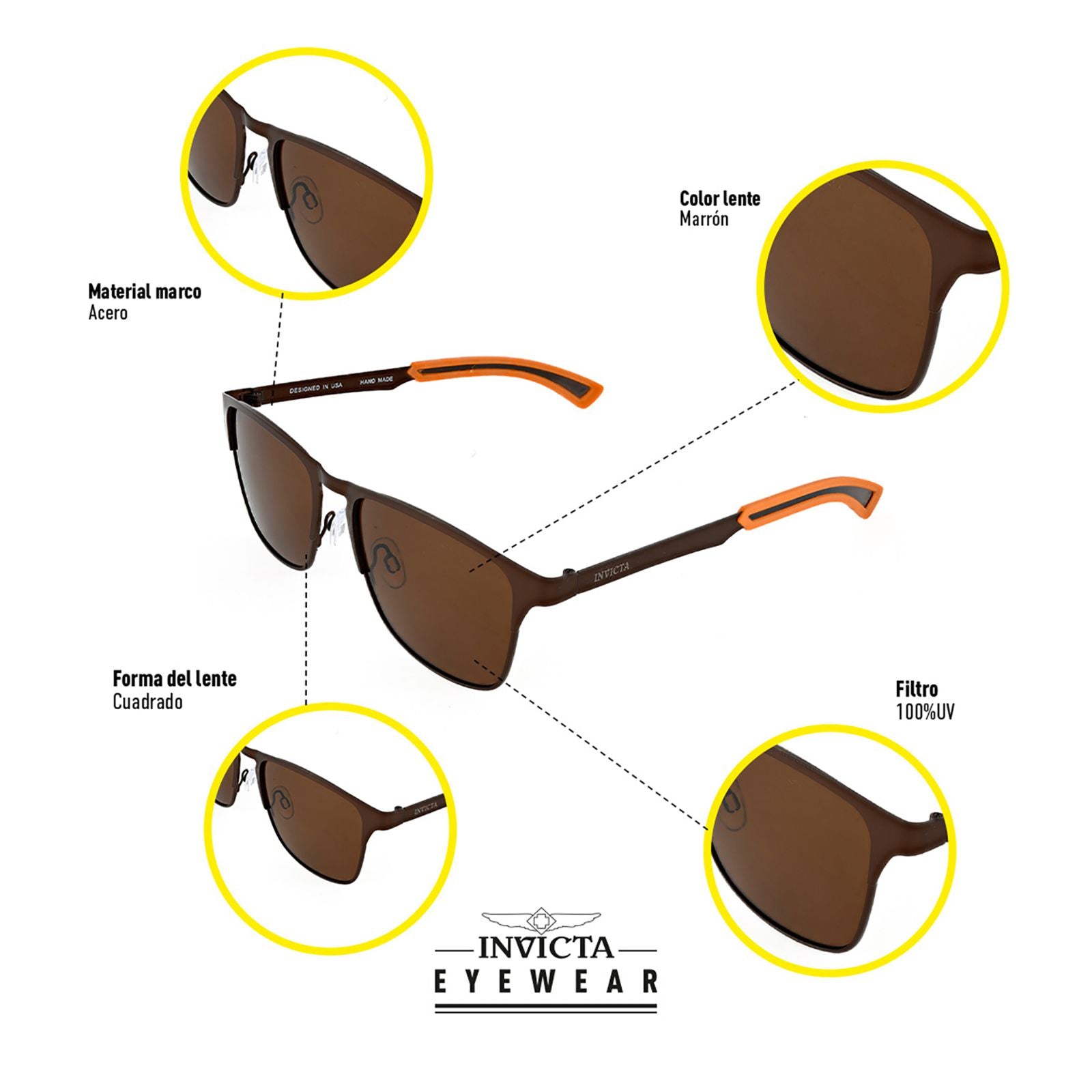 Lentes Invicta I 43610-OBJ-01-P03 Unisex