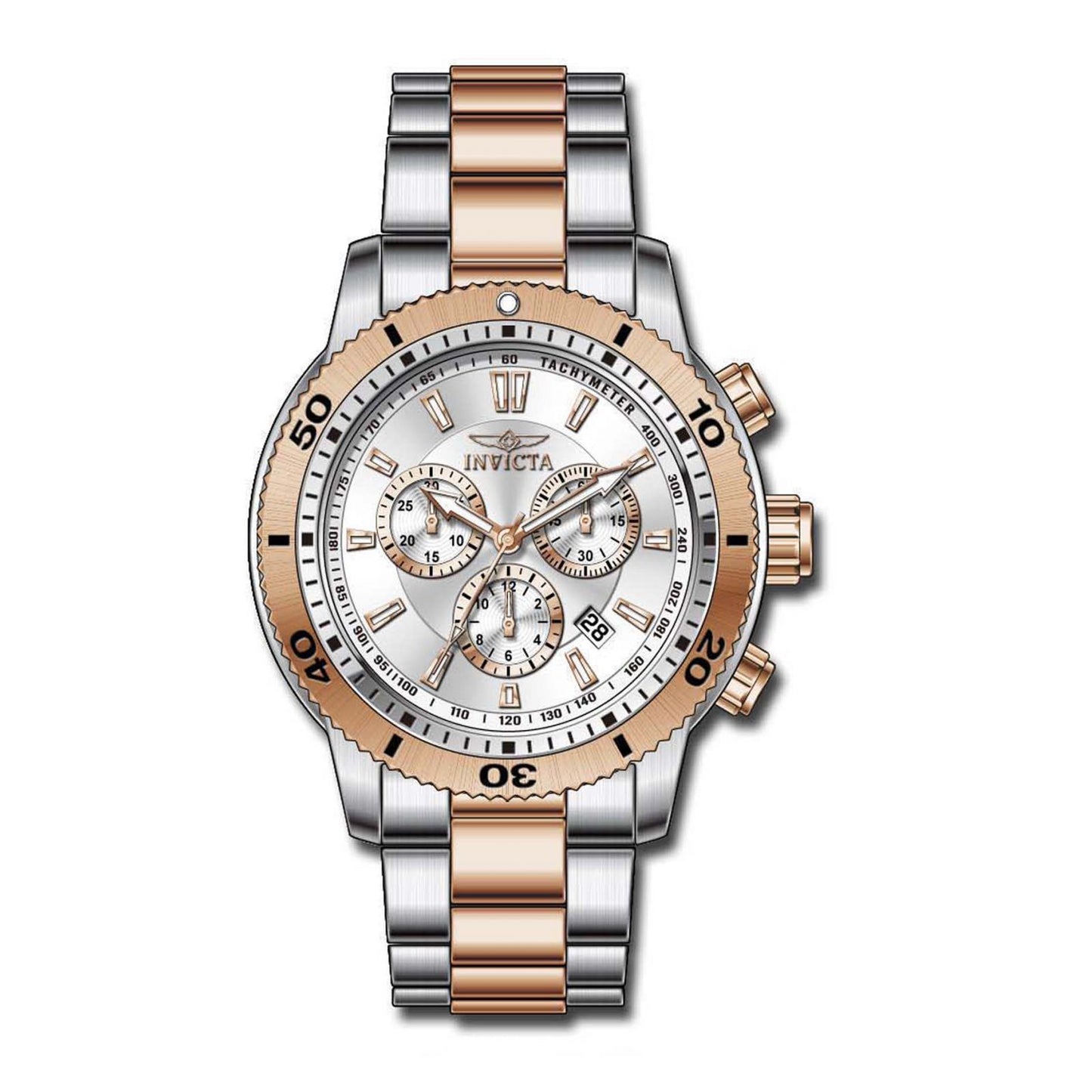 RELOJ CLÁSICO PARA HOMBRE INVICTA SPECIALTY 1204 - ACERO, ORO ROSA