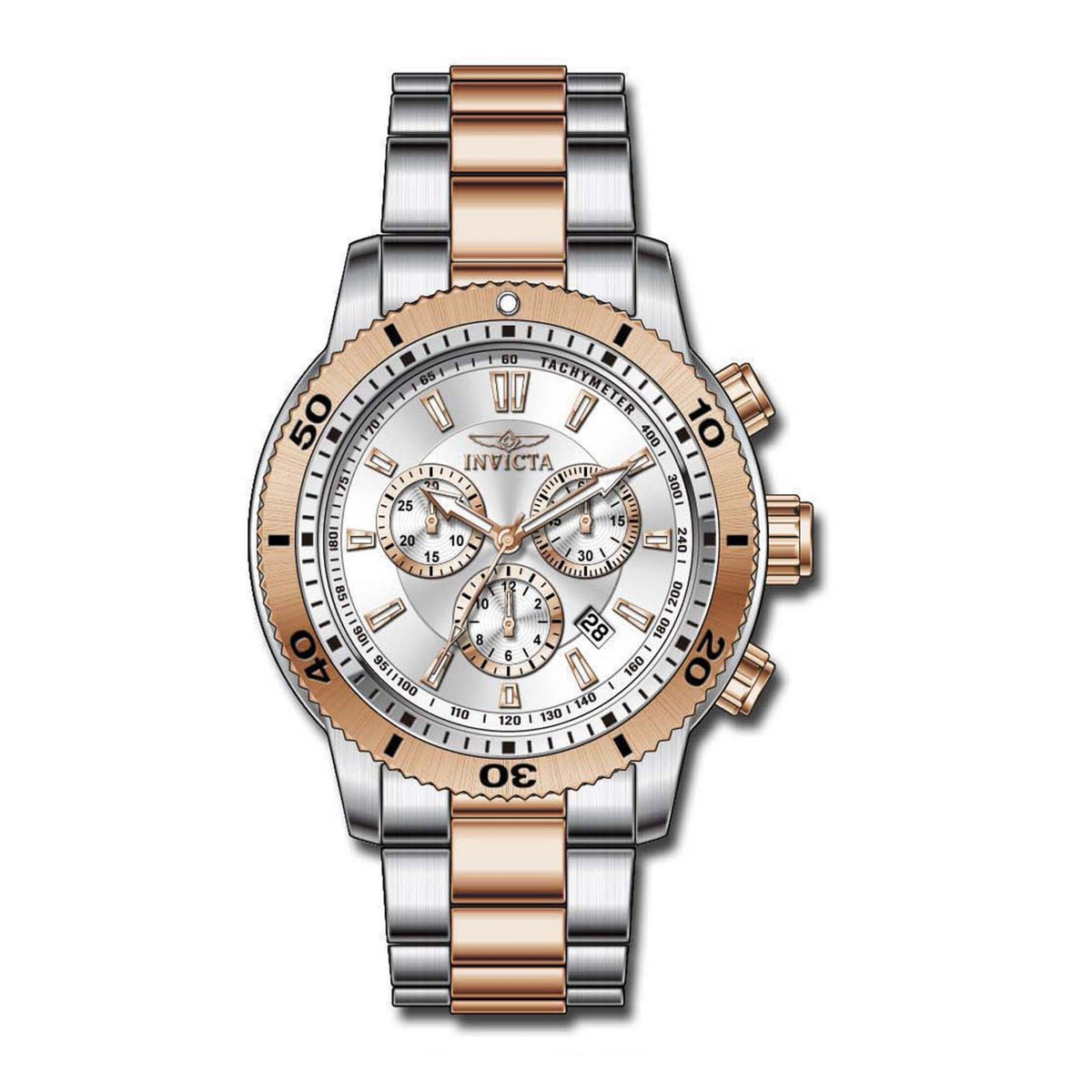 RELOJ CLÁSICO PARA HOMBRE INVICTA SPECIALTY 1204 - ACERO, ORO ROSA