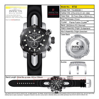 RELOJ DEPORTIVO PARA HOMBRE INVICTA VENOM 5732 - NEGRO, ACERO