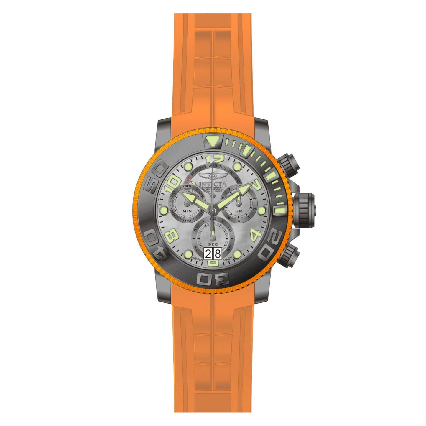 RELOJ  PARA HOMBRE INVICTA SEA HUNTER 10694 - NARANJA