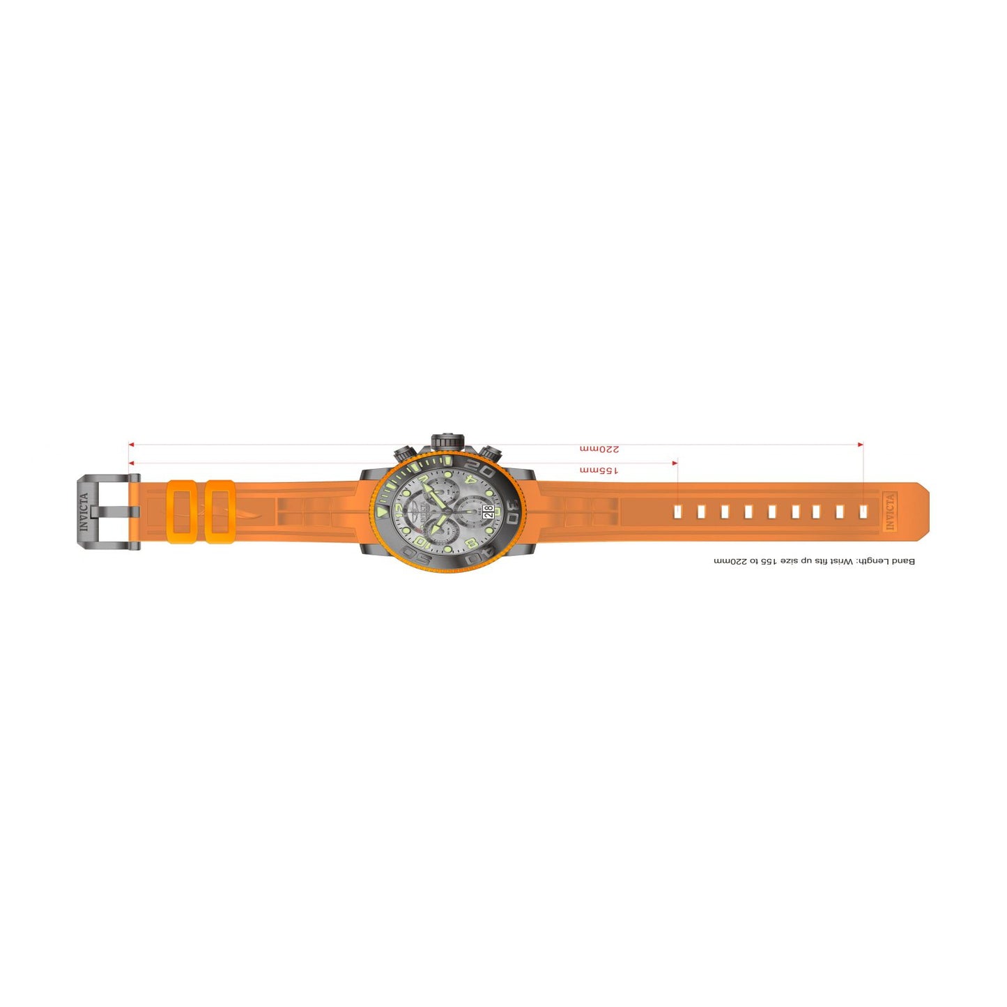 RELOJ  PARA HOMBRE INVICTA SEA HUNTER 10694 - NARANJA