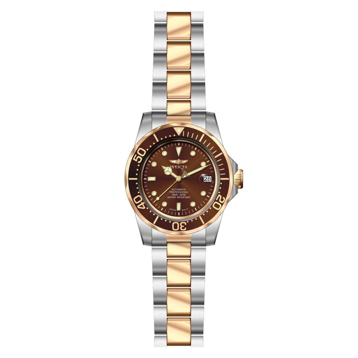 RELOJ  PARA HOMBRE INVICTA PRO DIVER 11241 - ORO ROSA, ACERO
