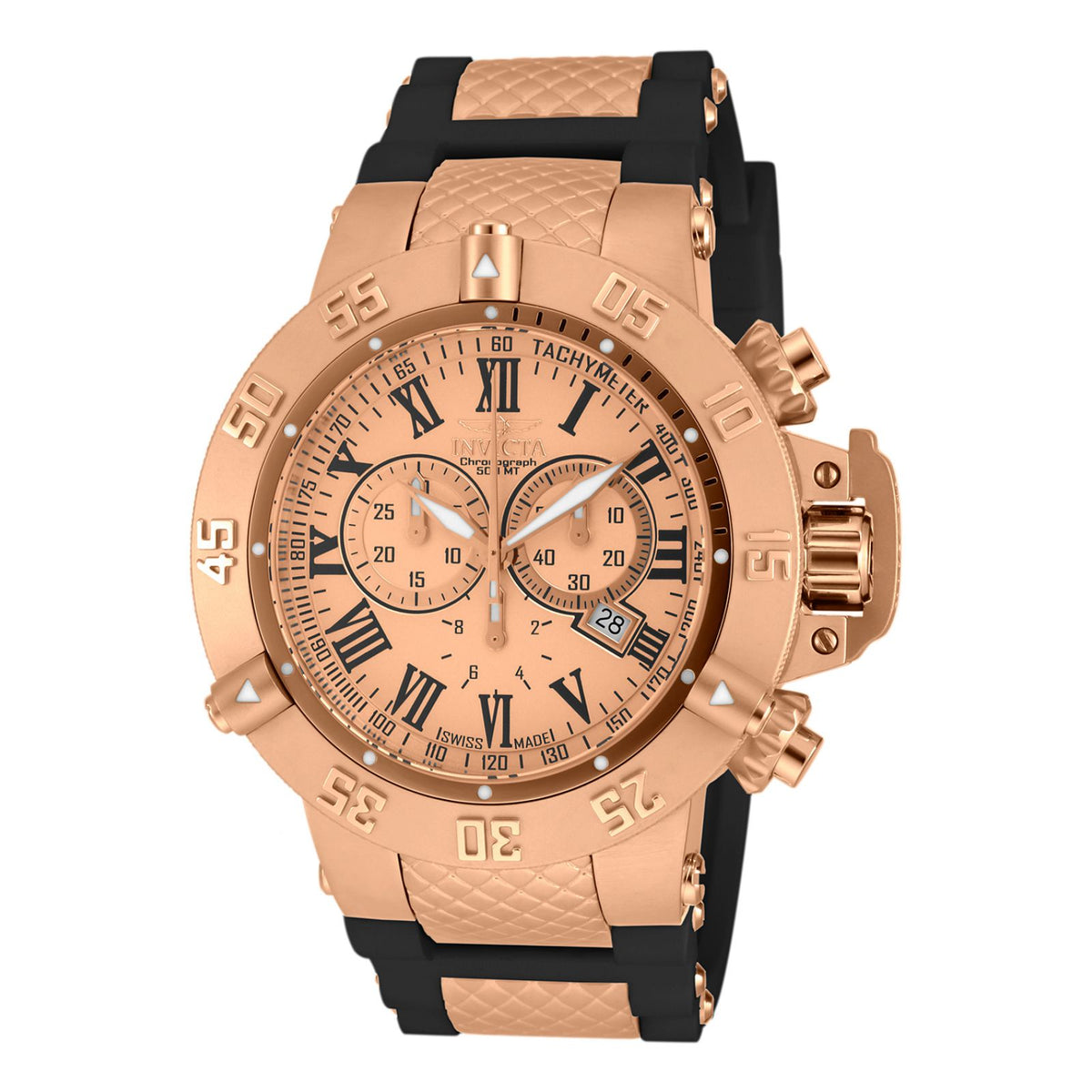 RELOJ DEPORTIVO PARA HOMBRE INVICTA SUBAQUA 16873 - NEGRO, ORO ROSA