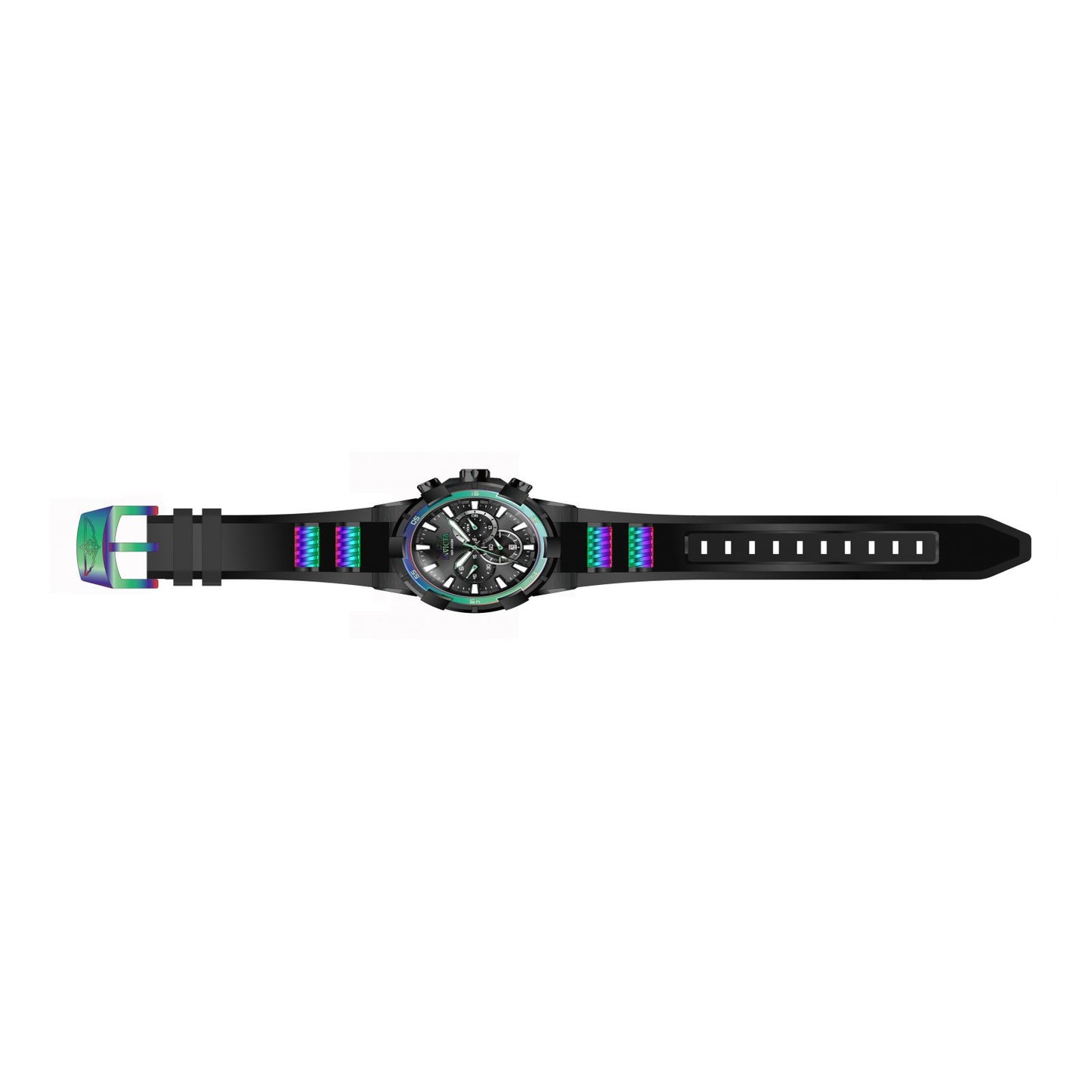 RELOJ  PARA HOMBRE INVICTA AVIATOR 23691 - NEGRO, GALJANOPLASTIA DEL ARCO IRIS