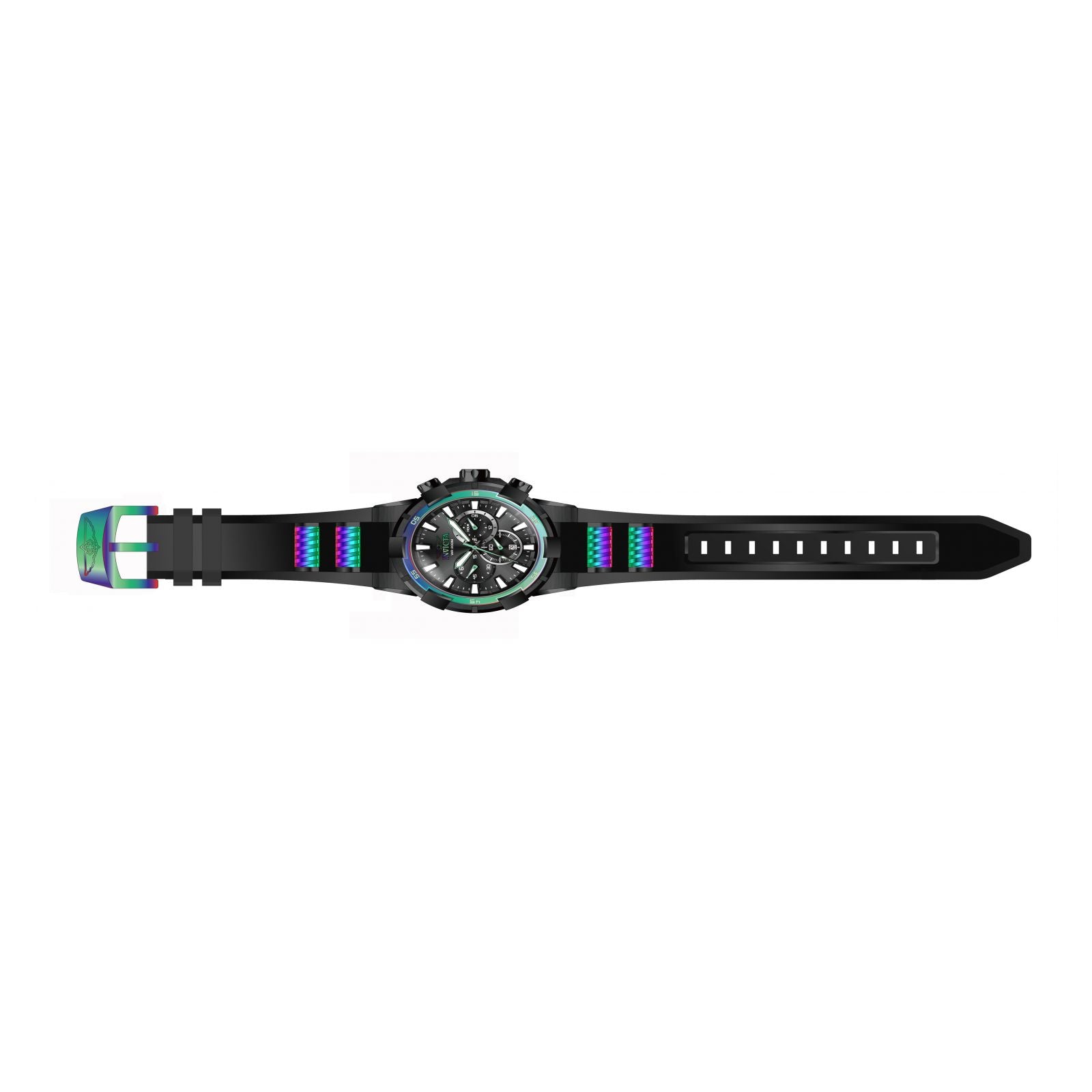 RELOJ  PARA HOMBRE INVICTA AVIATOR 23691 - NEGRO, GALJANOPLASTIA DEL ARCO IRIS