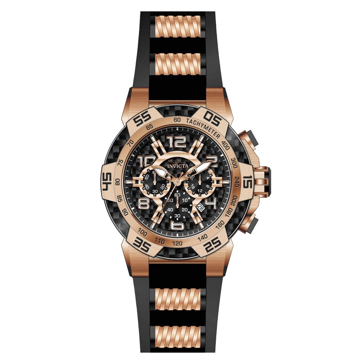 RELOJ  PARA HOMBRE INVICTA SPEEDWAY 24234 - ORO ROSA, NEGRO