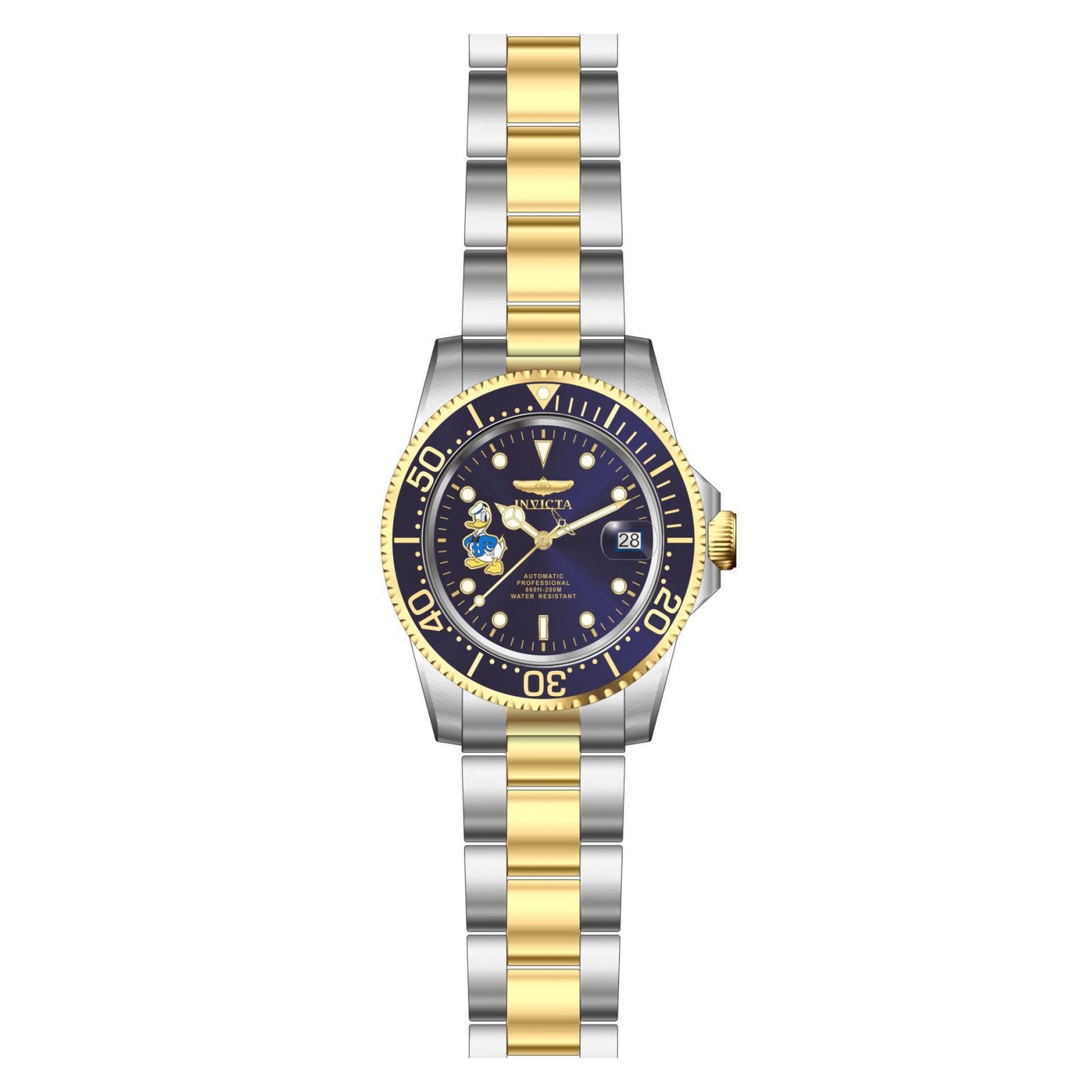 RELOJ PATO DONALD PARA HOMBRE INVICTA DISNEY LIMITED EDITION 24397 - ACERO, ORO