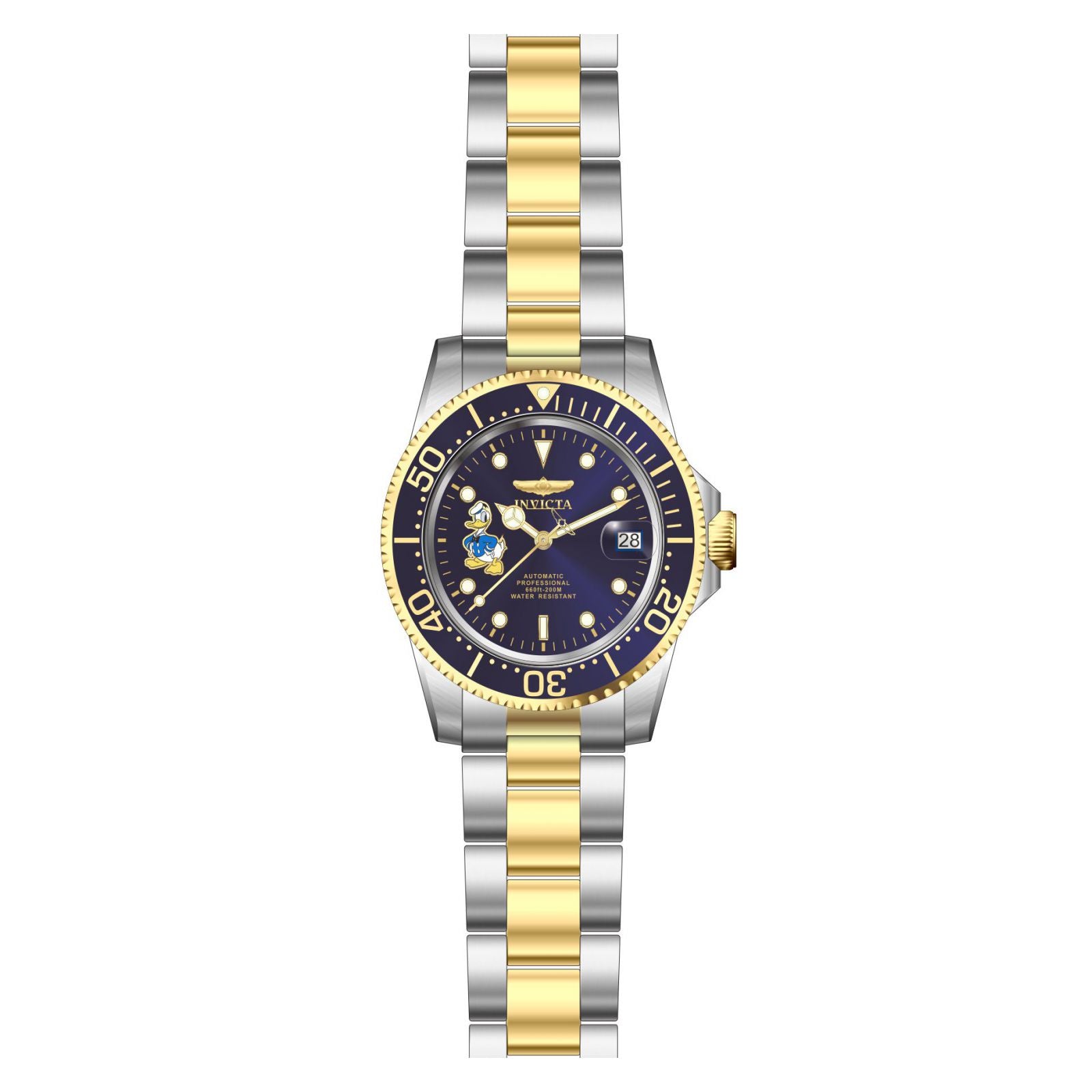 RELOJ PATO DONALD PARA HOMBRE INVICTA DISNEY LIMITED EDITION 24397 - ACERO, ORO