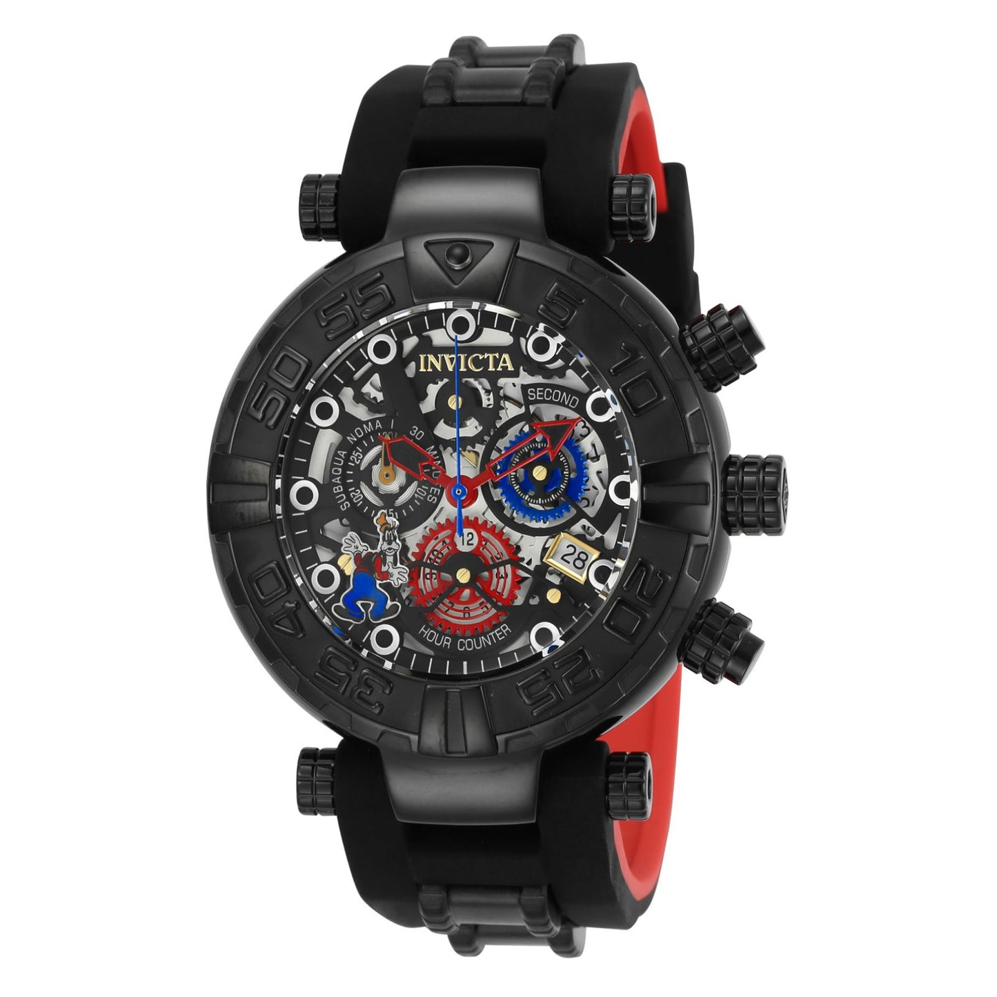 RELOJ GOOFY PARA HOMBRE INVICTA DISNEY LIMITED EDITION 24514 - NEGRO, ROJO