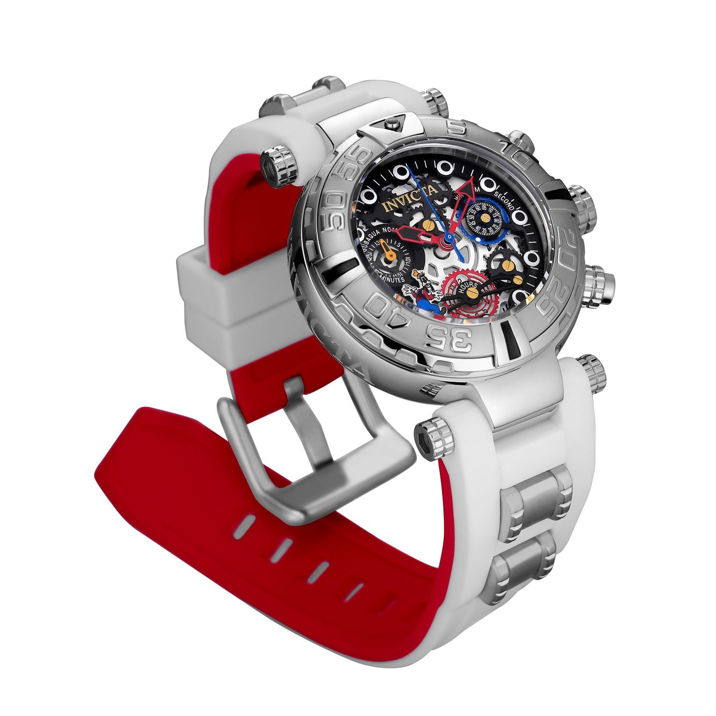 RELOJ GOOFY PARA MUJER INVICTA DISNEY LIMITED EDITION 24515 - BLANCO ROJO