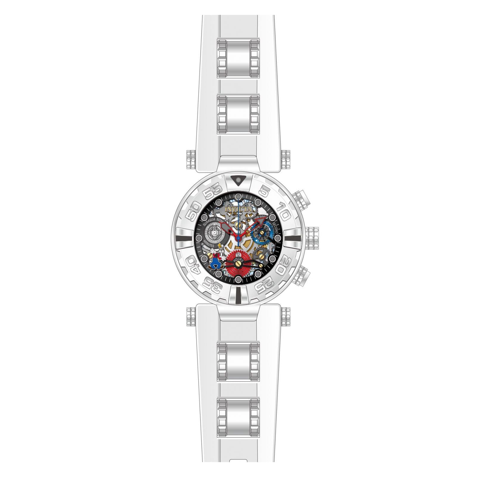 RELOJ GOOFY PARA MUJER INVICTA DISNEY LIMITED EDITION 24515 - BLANCO ROJO