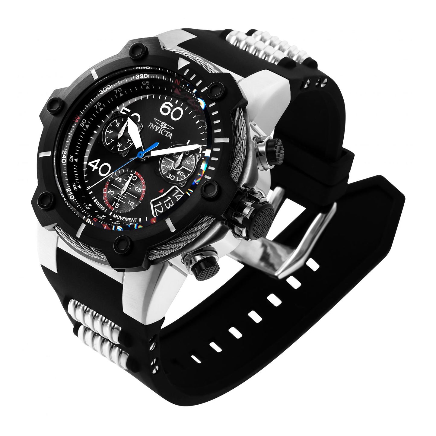 RELOJ DEPORTIVO PARA HOMBRE INVICTA BOLT 25870 - ACERO, NEGRO