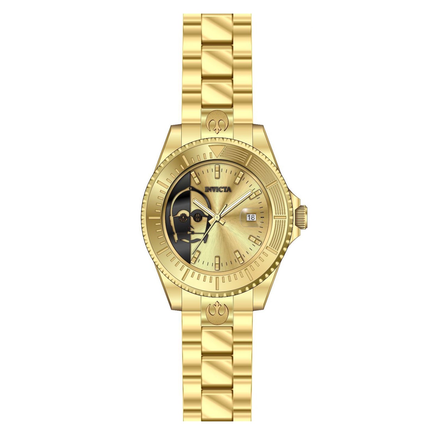 RELOJ C-3PO PARA HOMBRE INVICTA STAR WARS 26166 - ORO