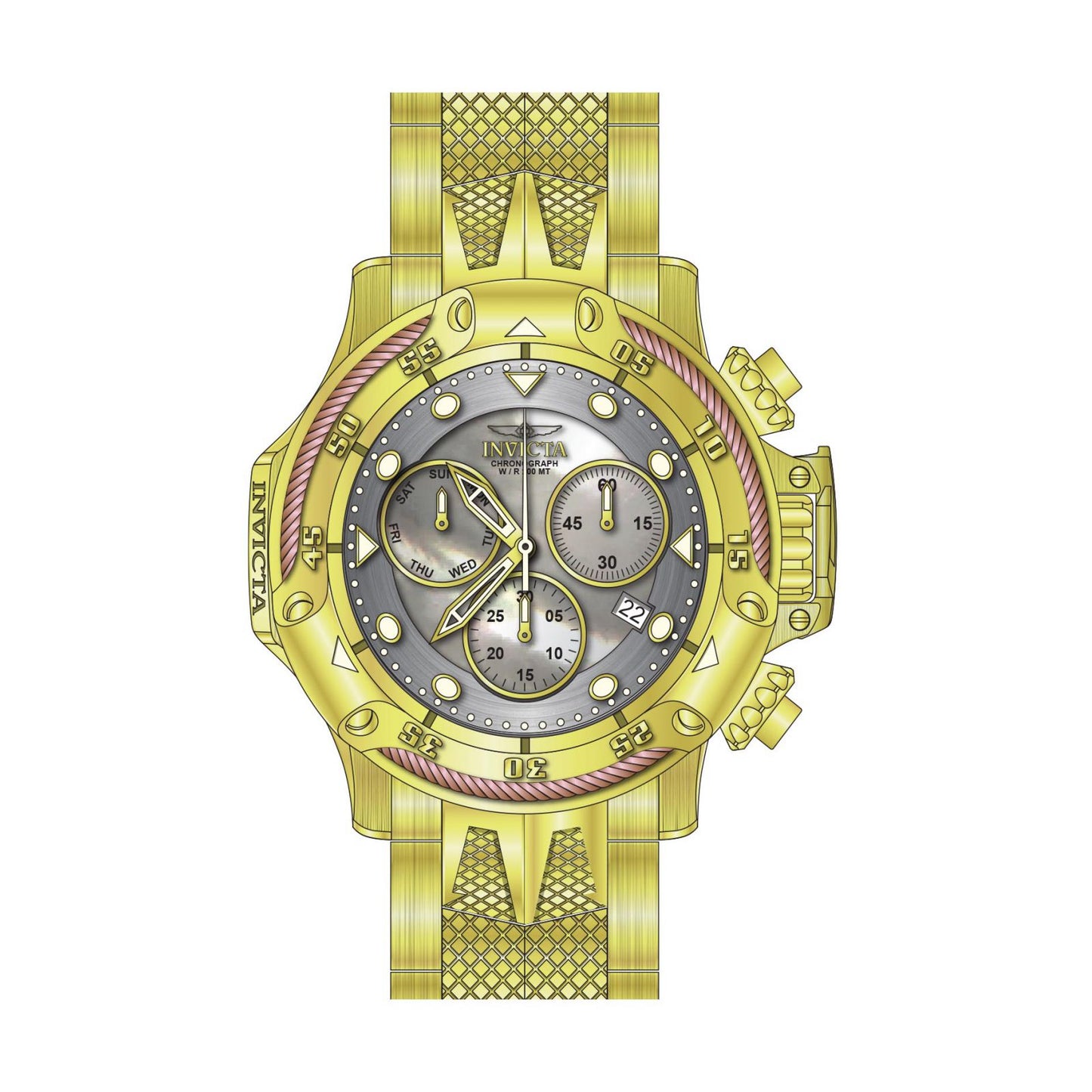 RELOJ  PARA HOMBRE INVICTA SUBAQUA 26728 - ORO