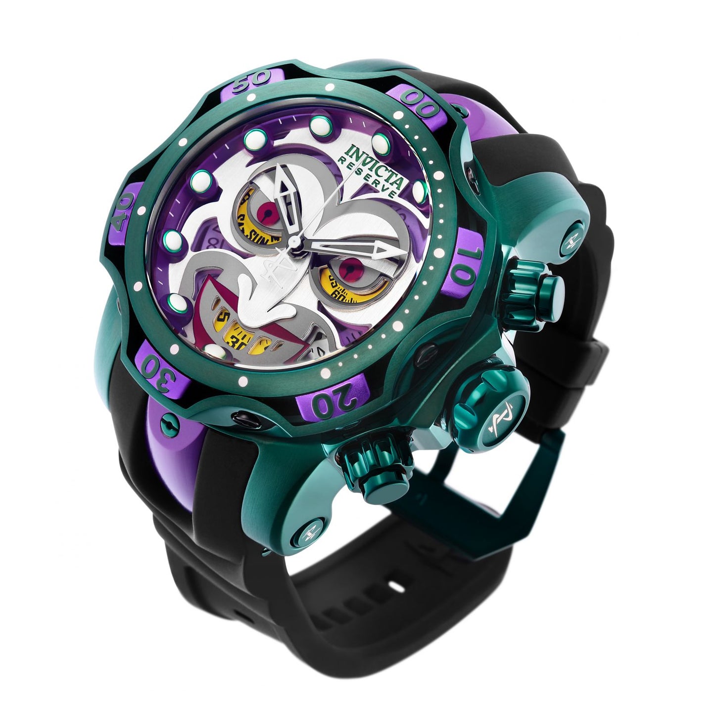 RELOJ BUFÓN PARA HOMBRE INVICTA DC COMICS 26790 - NEGRO, PÚRPURA, VERDE