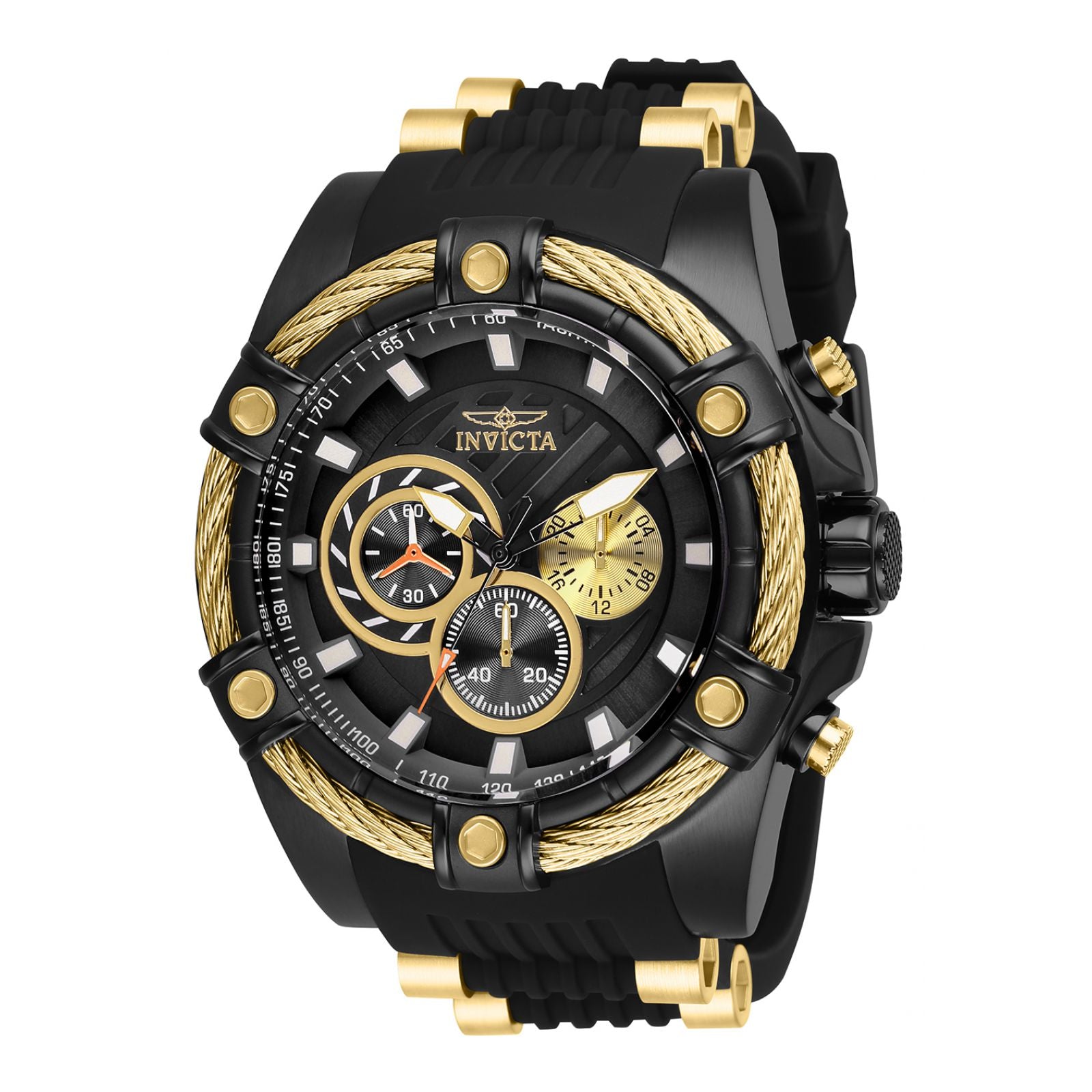 RELOJ  PARA HOMBRE INVICTA BOLT 28015 - DORADO NEGRO