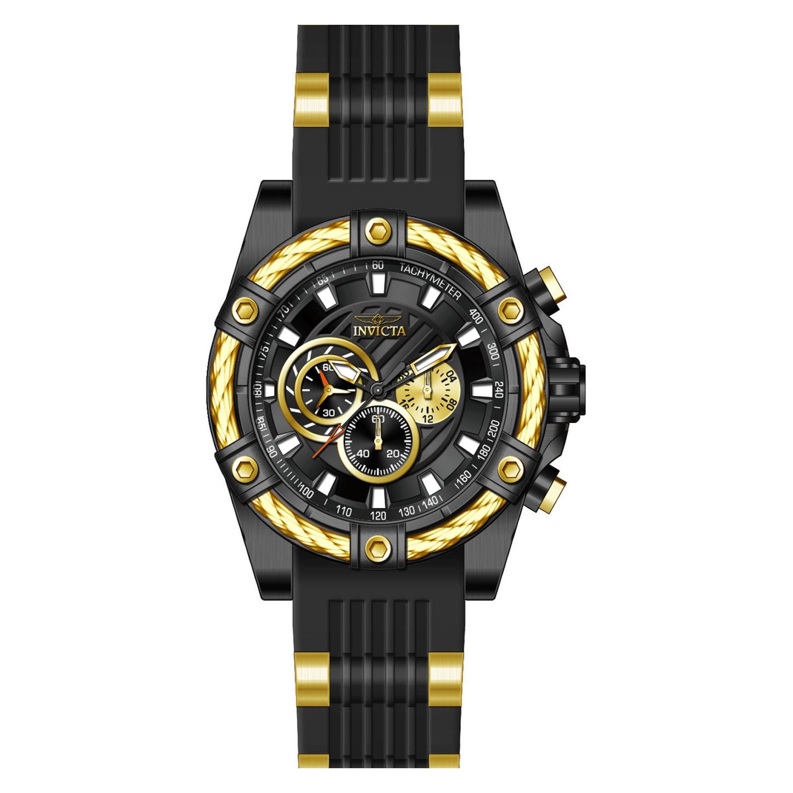 RELOJ  PARA HOMBRE INVICTA BOLT 28015 - DORADO NEGRO
