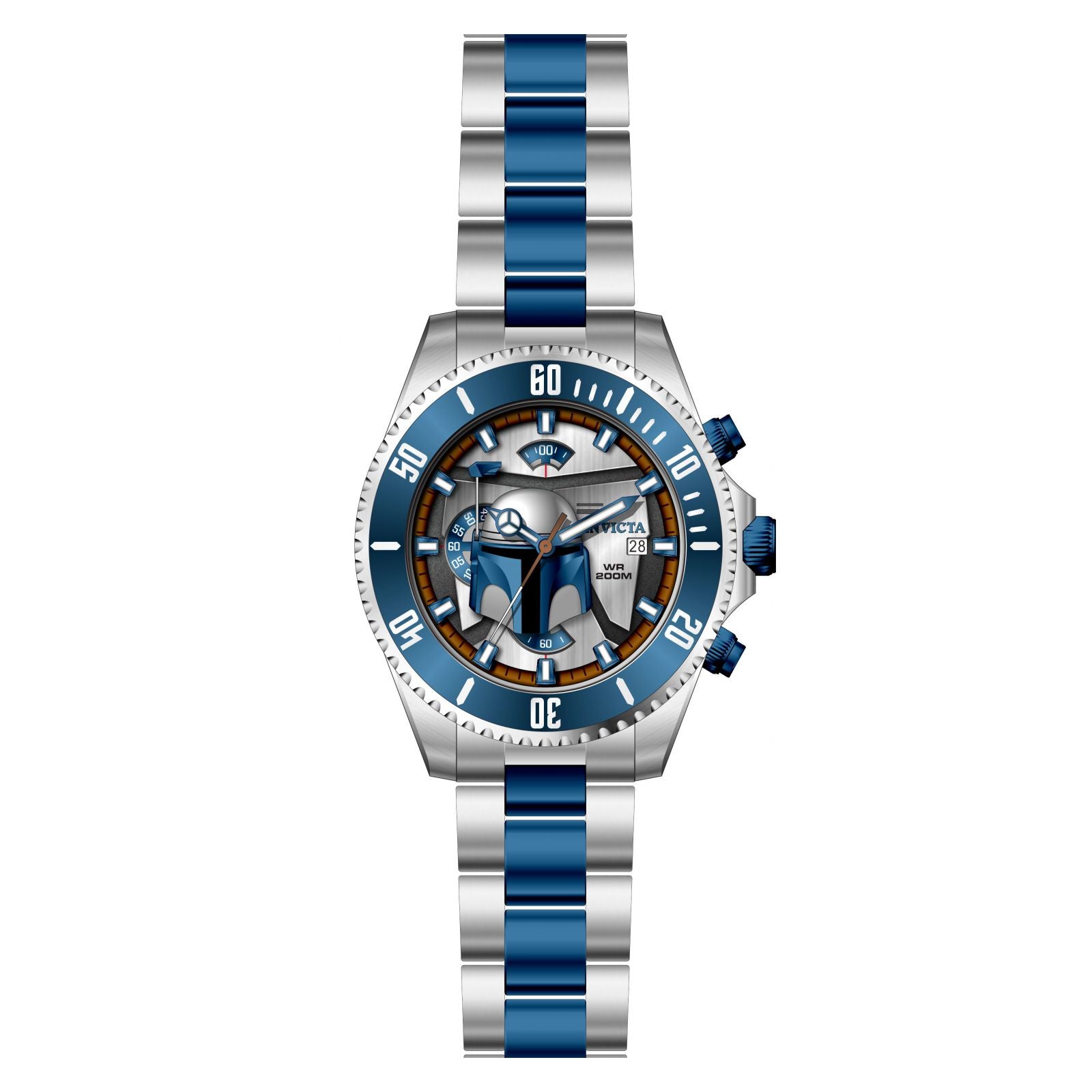 RELOJ JANGO FETT PARA HOMBRE INVICTA STAR WARS 28059 - AZUL ACERO