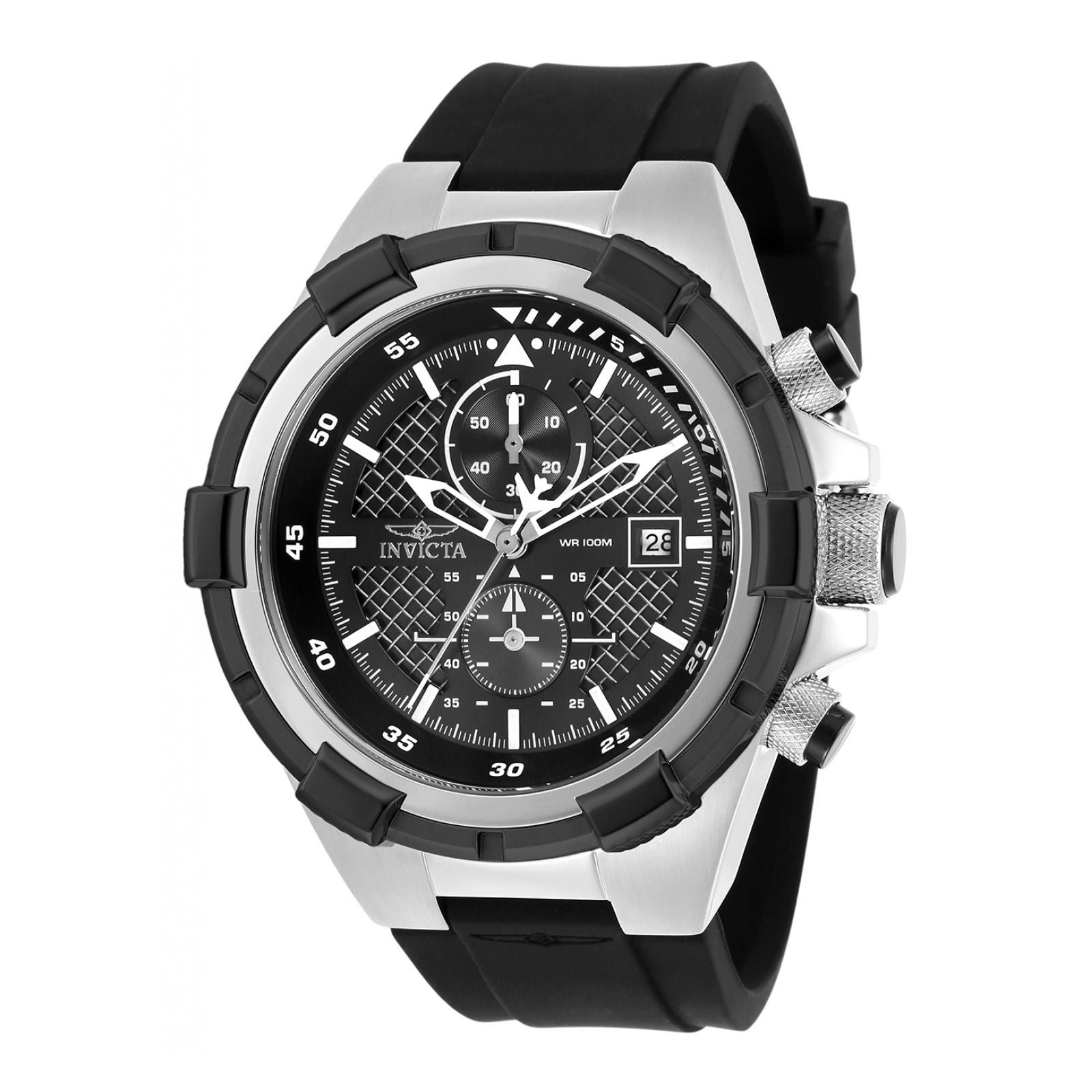 RELOJ DEPORTIVO PARA HOMBRE INVICTA AVIATOR 28095 - "NEGRO, PLATA"