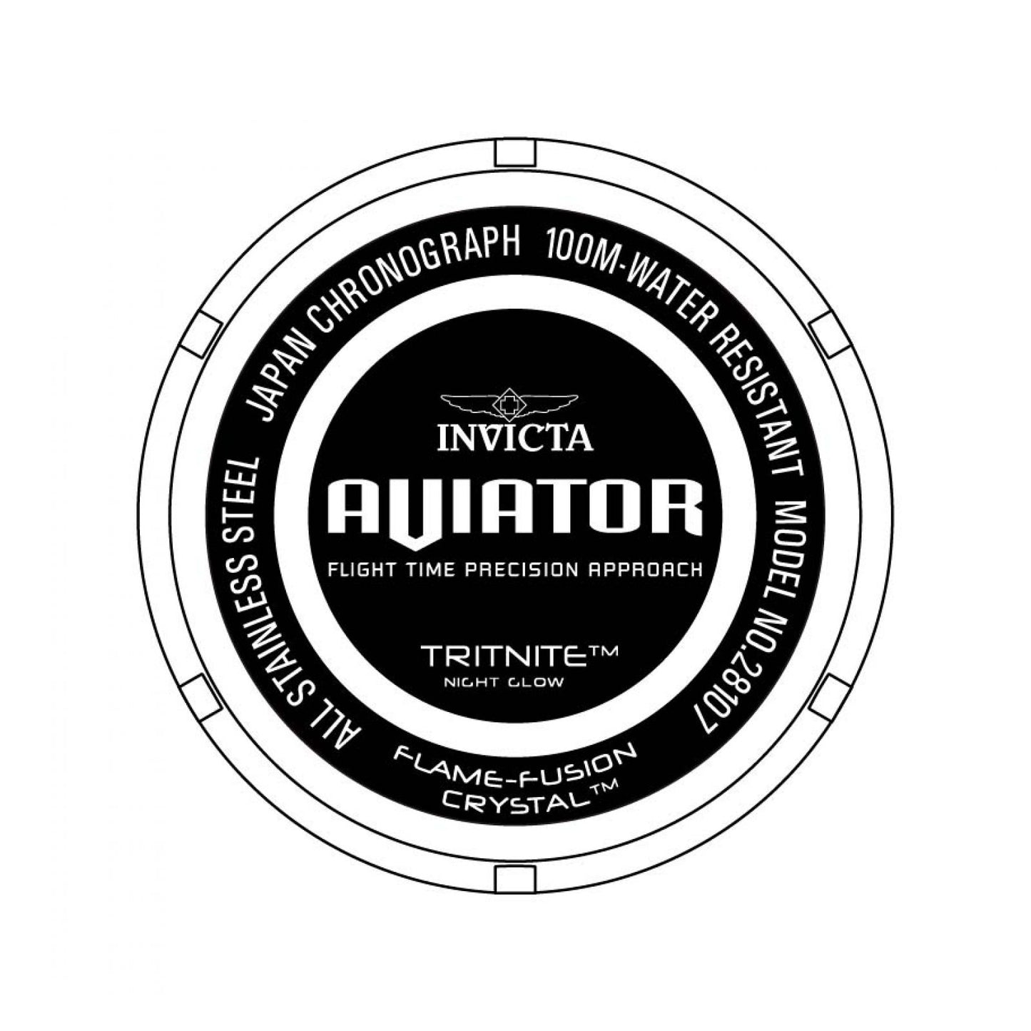 RELOJ  PARA HOMBRE INVICTA AVIATOR 28107 - ACERO