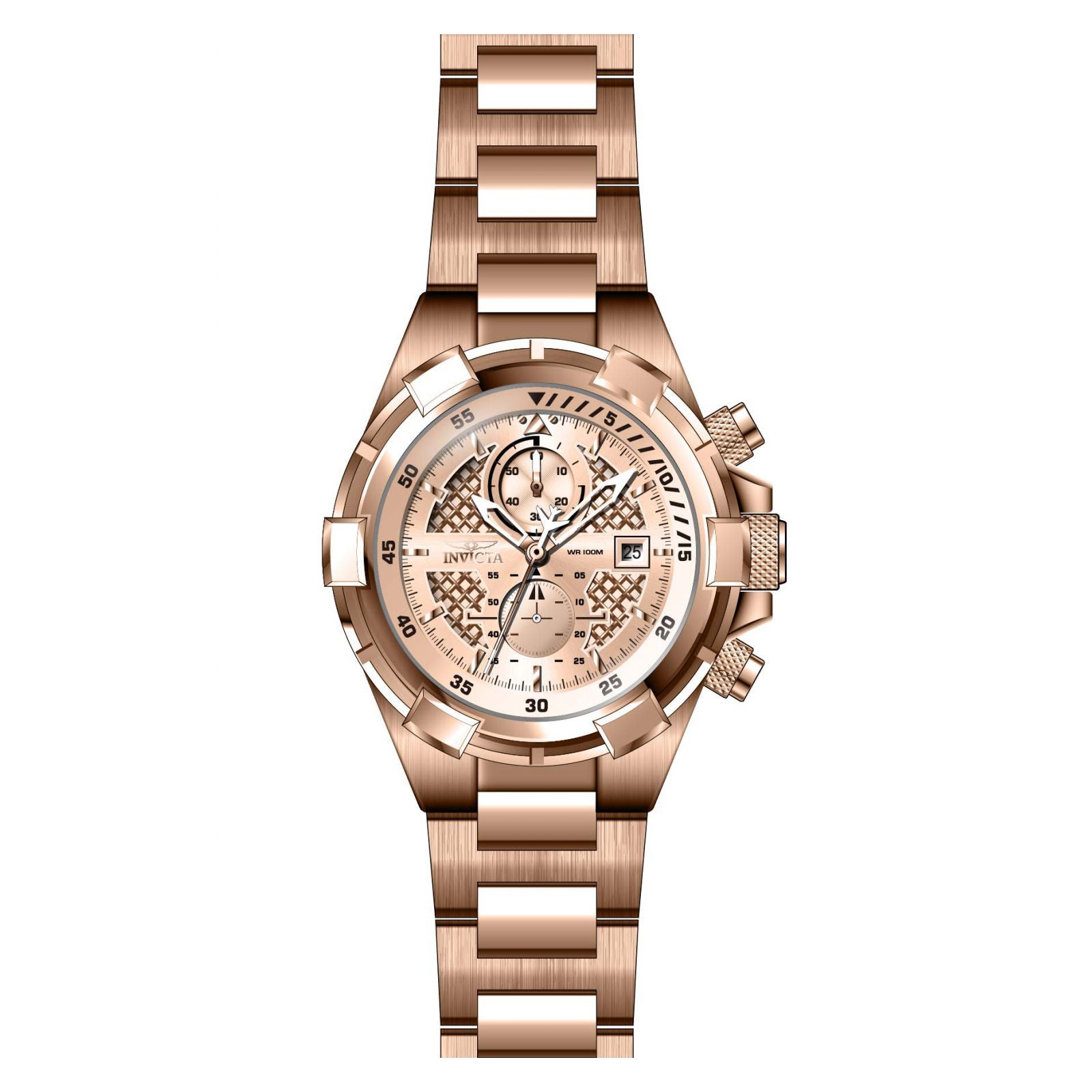 RELOJ  PARA HOMBRE INVICTA AVIATOR 28128 - ORO ROSA