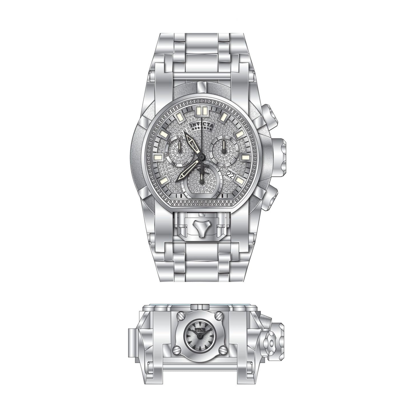 RELOJ  PARA HOMBRE INVICTA RESERVE 28412 - ACERO