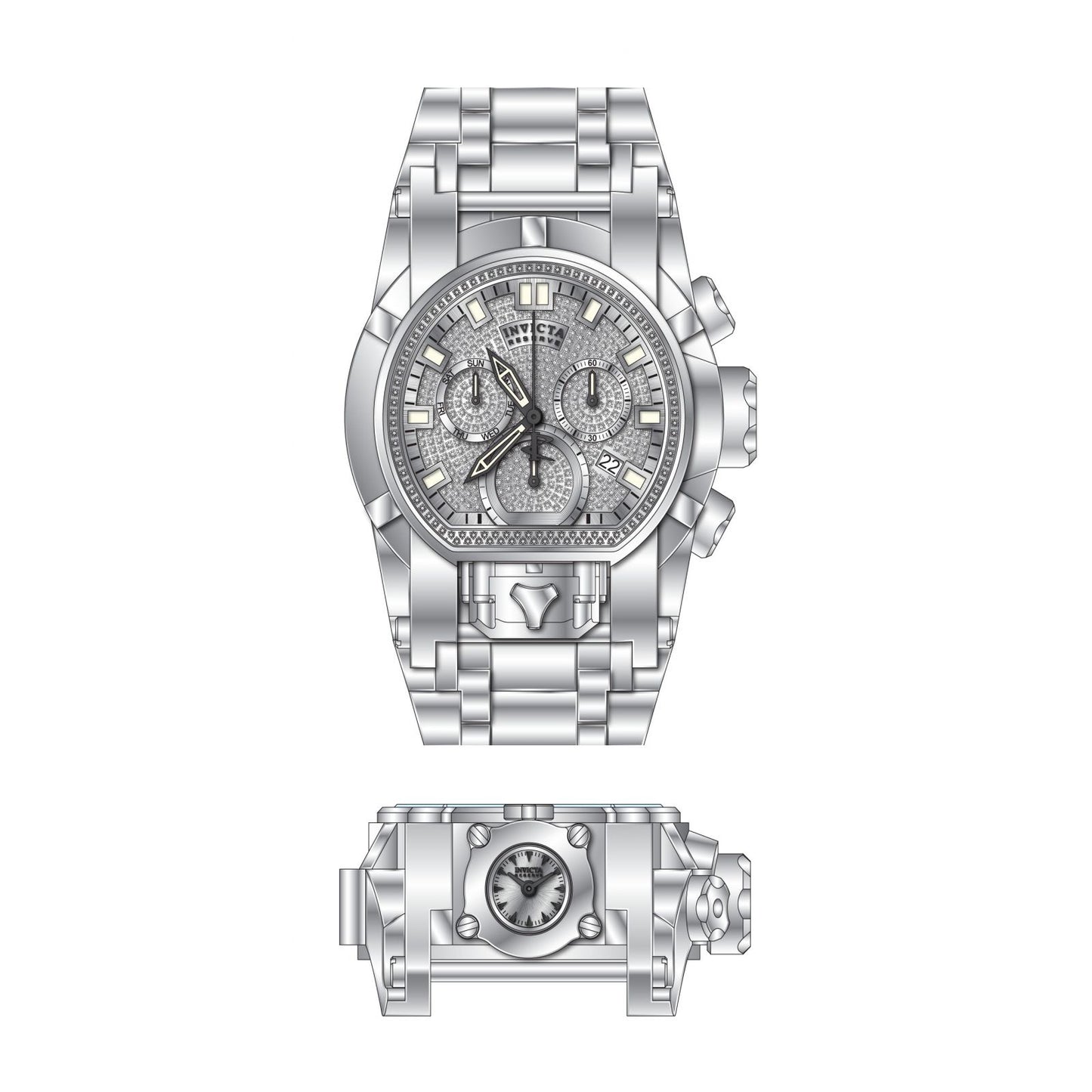 RELOJ  PARA HOMBRE INVICTA RESERVE 28412 - ACERO