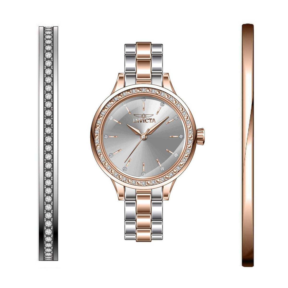 RELOJ  PARA MUJER INVICTA ANGEL 29319 - ORO ROSA, ACERO