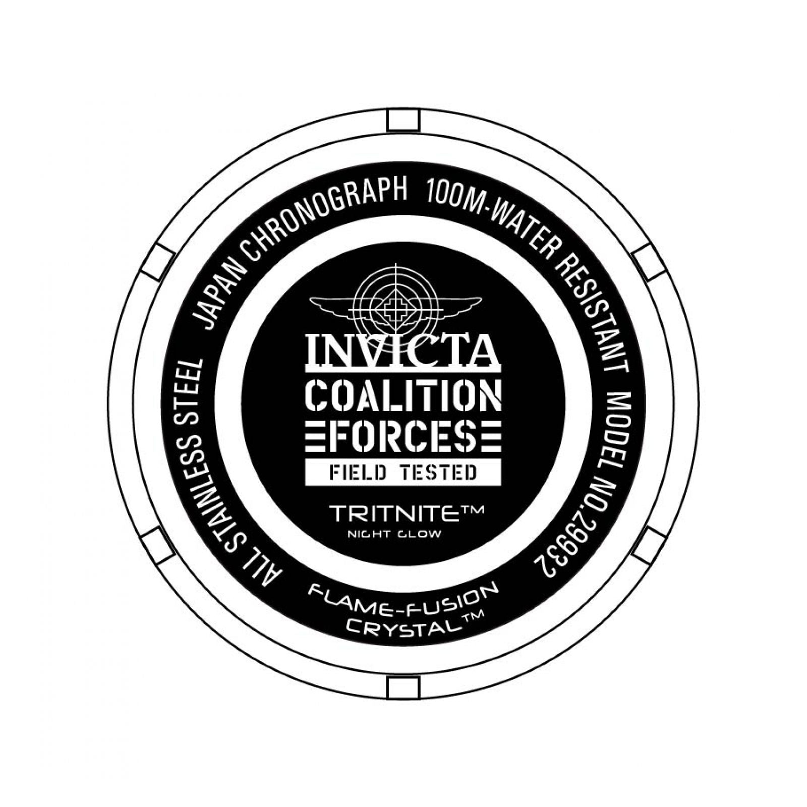 RELOJ  PARA HOMBRE INVICTA COALITION FORCES 29932 - NEGRO