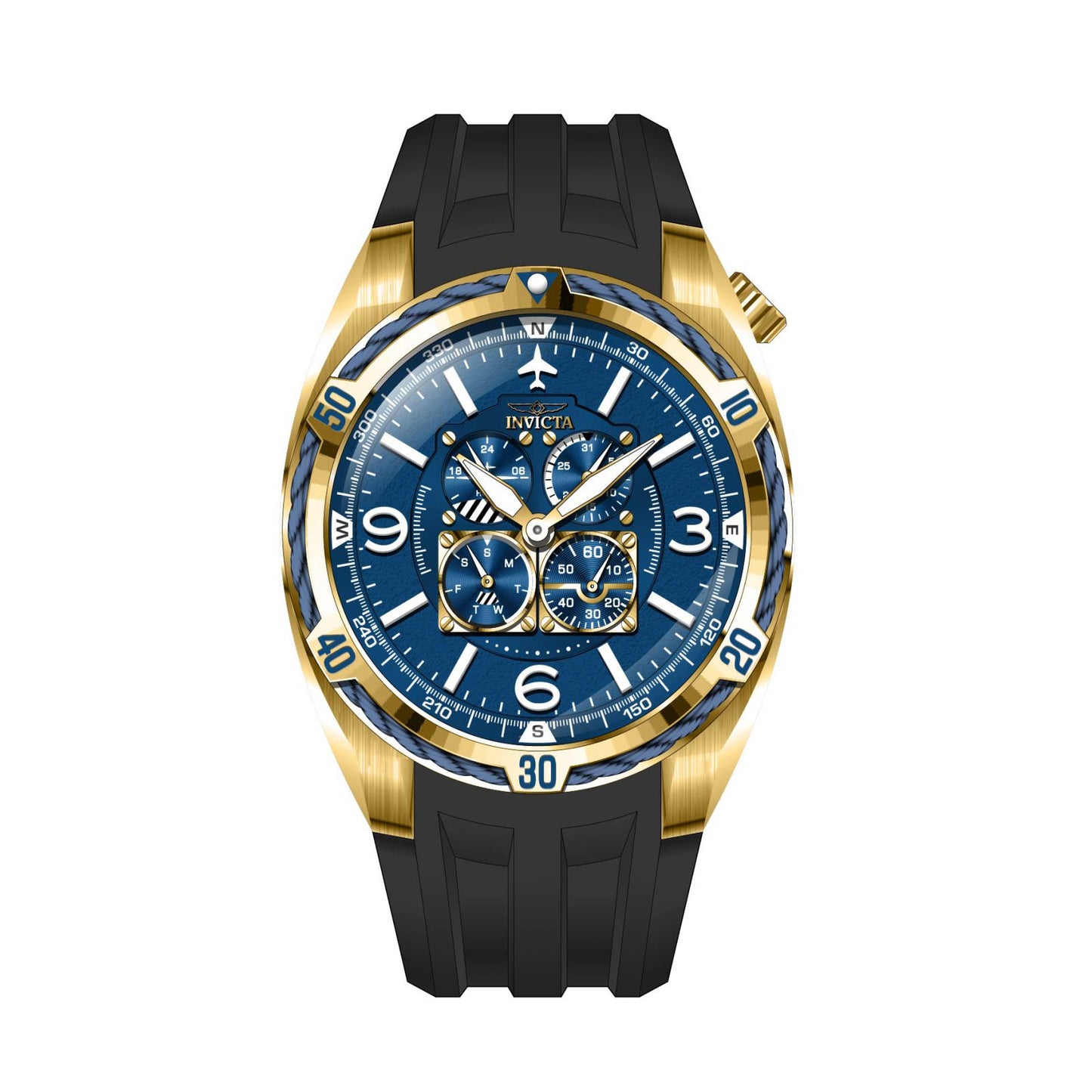 RELOJ DEPORTIVO PARA HOMBRE INVICTA AVIATOR 30487 - NEGRO