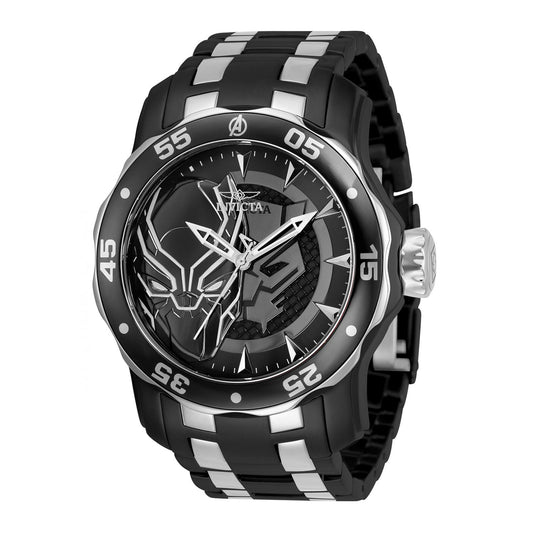 RELOJ PANTERA NEGRA PARA HOMBRE INVICTA MARVEL 32422 - ACERO, NEGRO