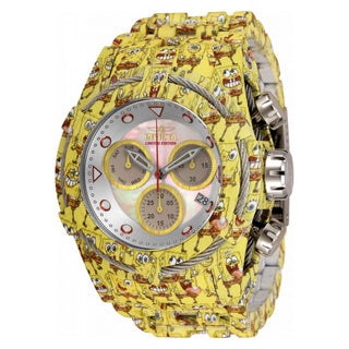 RELOJ  PARA HOMBRE INVICTA SPONGE BOB 33398 - ACERO, BLANCO, CHAPADO EN AGUAMARINA