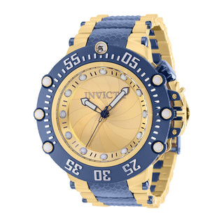 RELOJ  PARA HOMBRE INVICTA SUBAQUA 36652 - DORADO, AZUL OSCURO