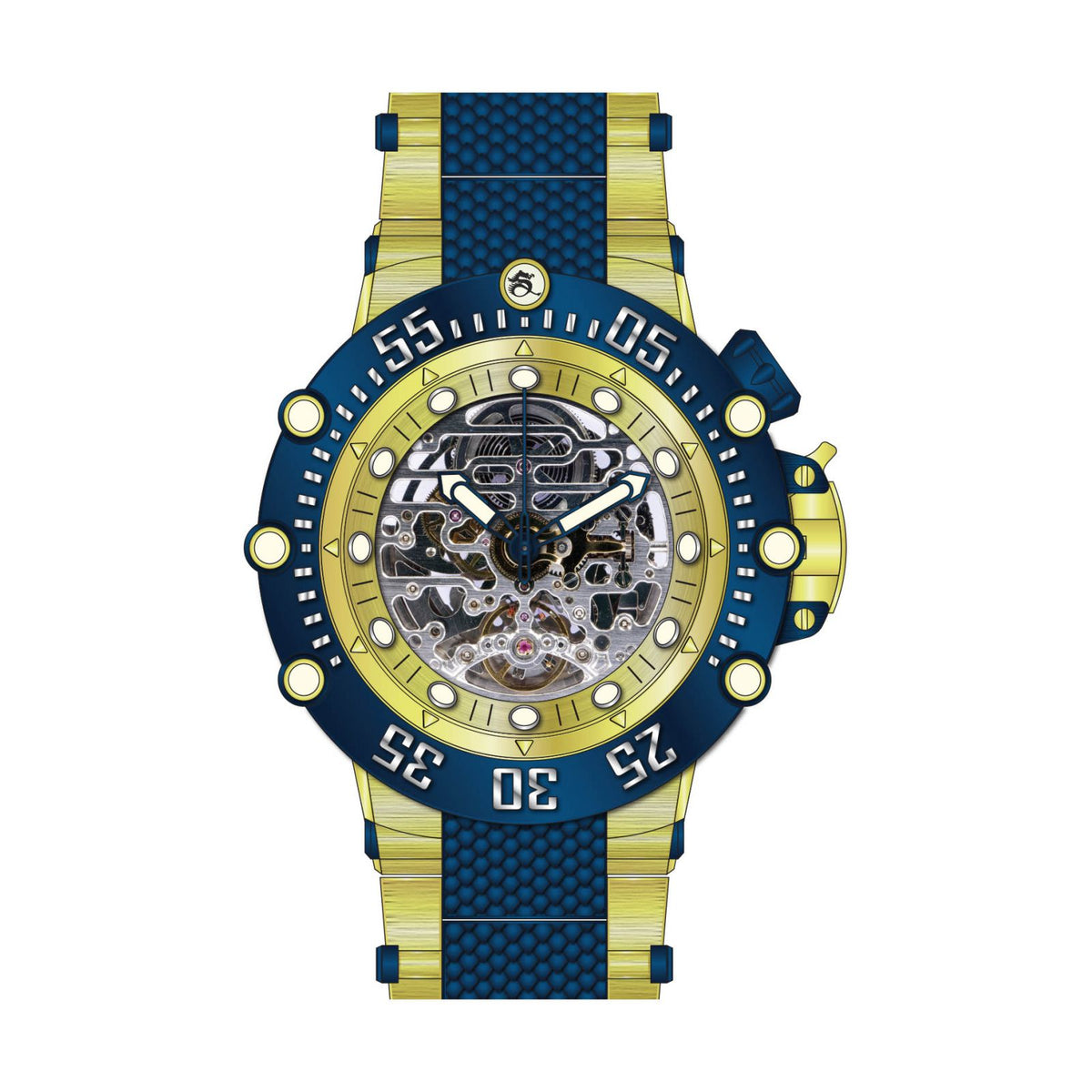 RELOJ  PARA HOMBRE INVICTA SUBAQUA 36652 - DORADO, AZUL OSCURO