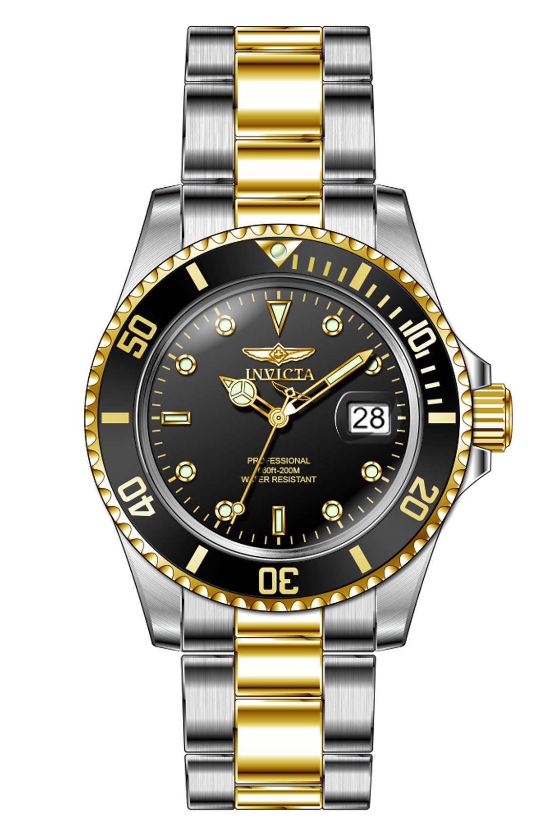 RELOJ  PARA HOMBRE INVICTA PRO DIVER 37158 - ACERO, ORO