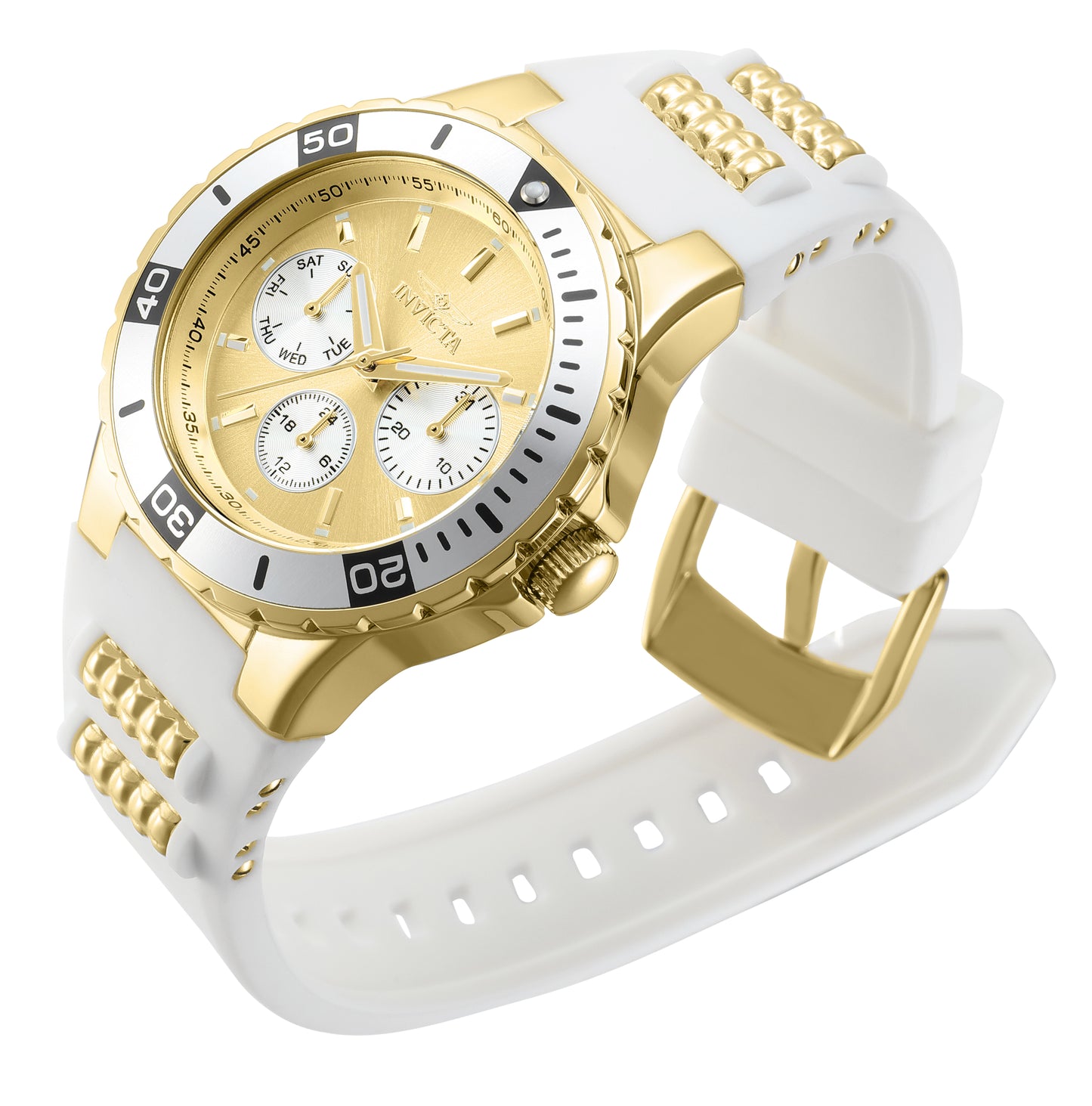 RELOJ DEPORTIVO PARA MUJER INVICTA AVIATOR 37317 - ORO BLANCO