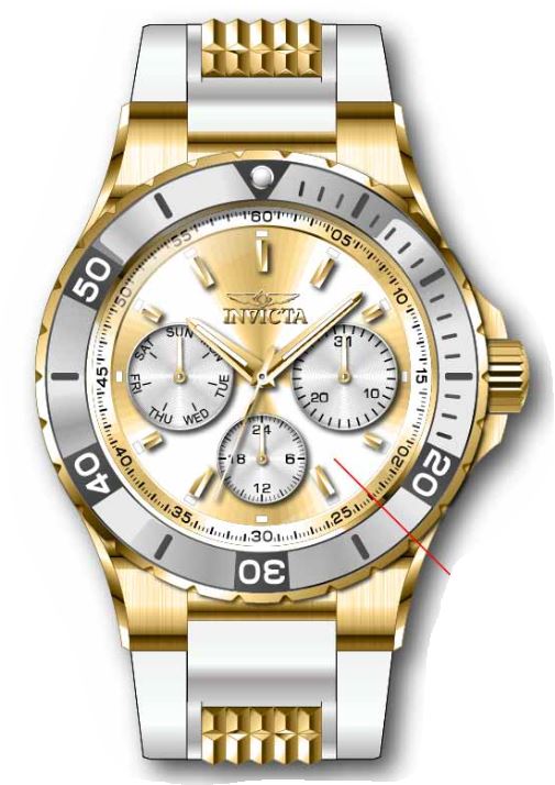 RELOJ DEPORTIVO PARA MUJER INVICTA AVIATOR 37317 - ORO BLANCO