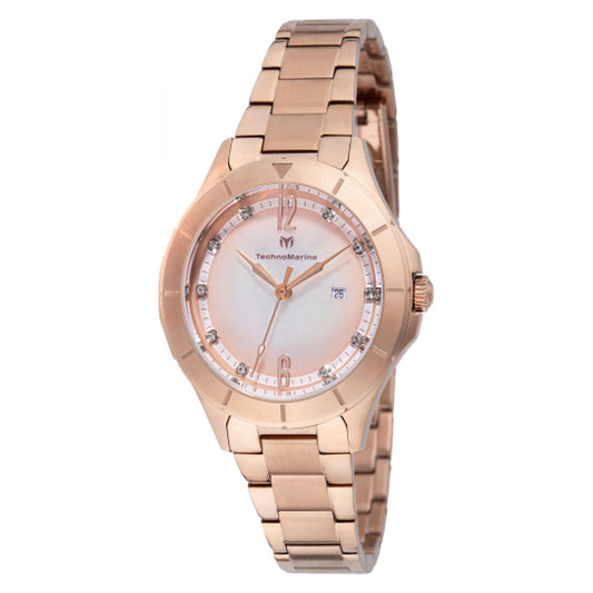 RELOJ  PARA MUJER TECHNOMARINE LUNA TM-826002 - ORO ROSA