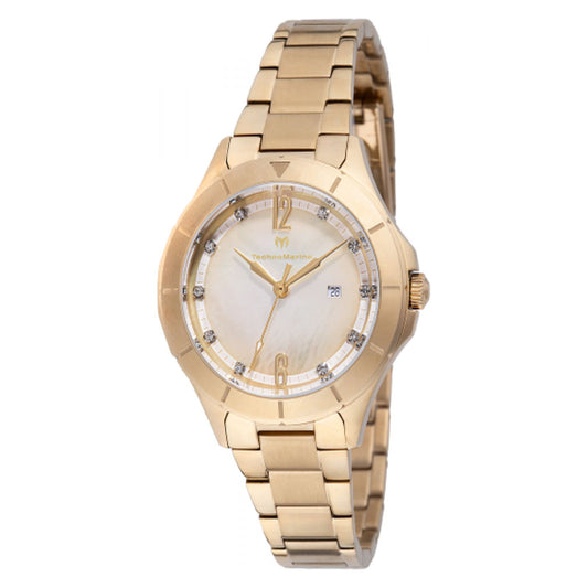 RELOJ  PARA MUJER TECHNOMARINE LUNA TM-826005 - ORO