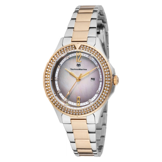 RELOJ  PARA MUJER TECHNOMARINE LUNA TM-826011 - ORO, ACERO