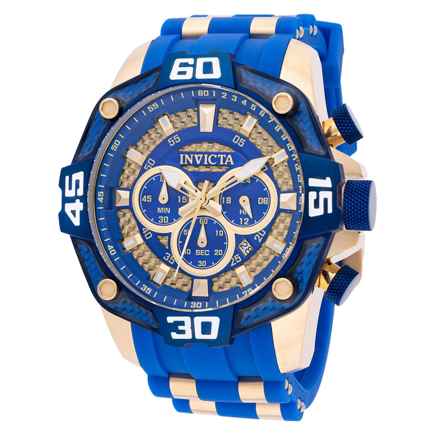RELOJ DEPORTIVO PARA HOMBRE INVICTA PRO DIVER 40868 - AZUL, DORADO
