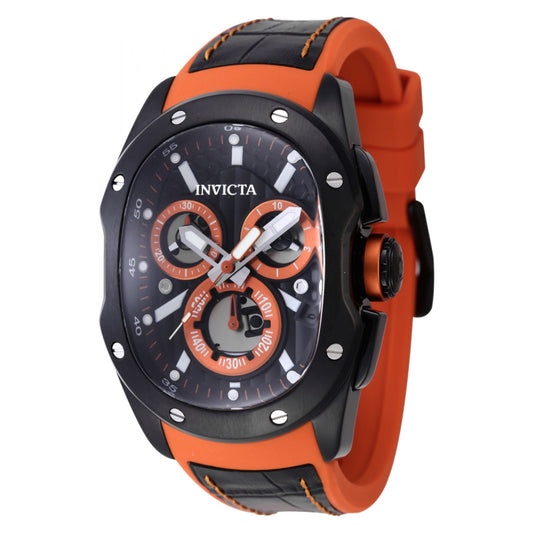 RELOJ CLÁSICO PARA HOMBRE INVICTA LUPAH 45438 - NARANJA, NEGRO