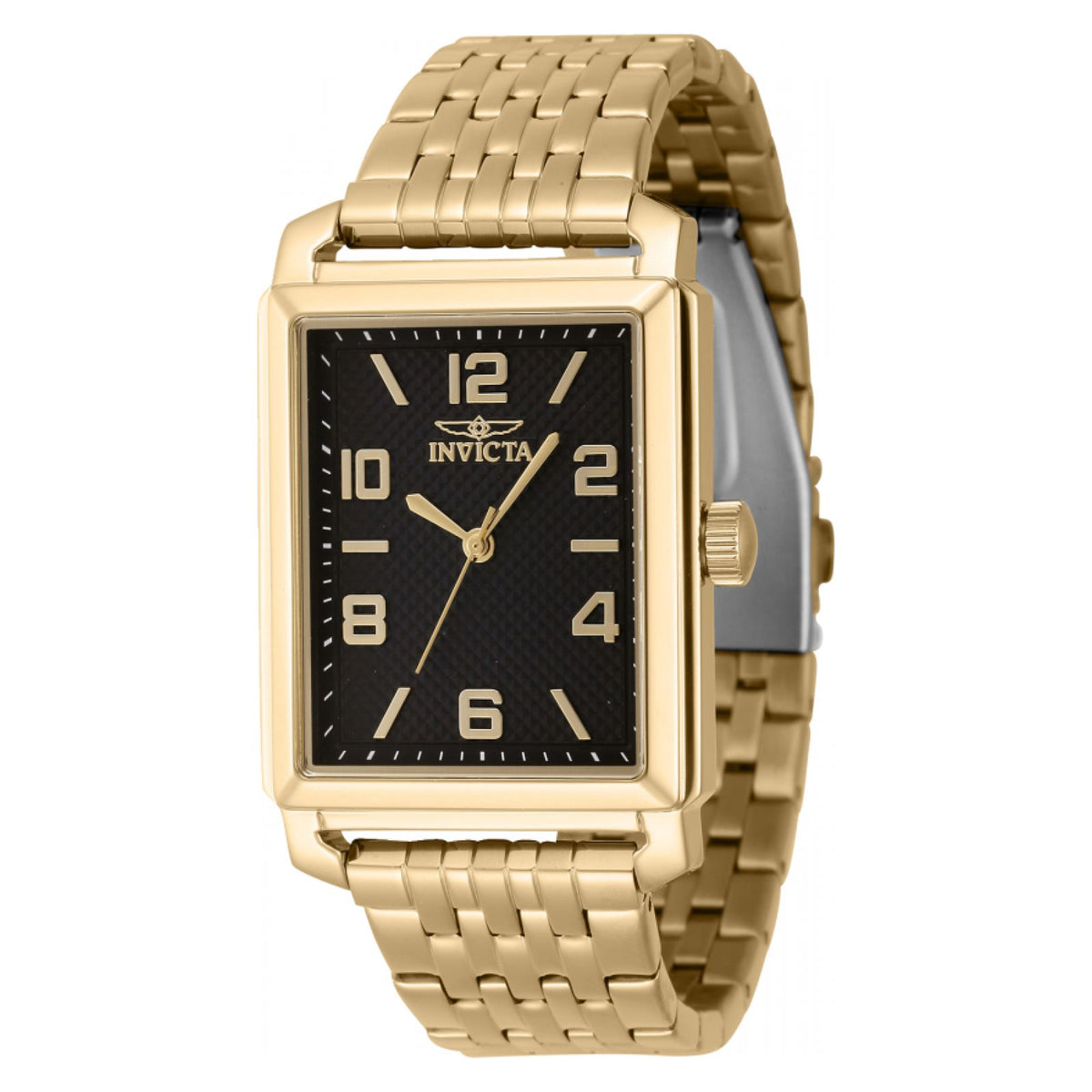 Reloj Invicta Vintage 46660 para Hombre – Acero Inoxidable Tono Oro con Dial Negro y Maquinaria Cuarzo Japonesa
