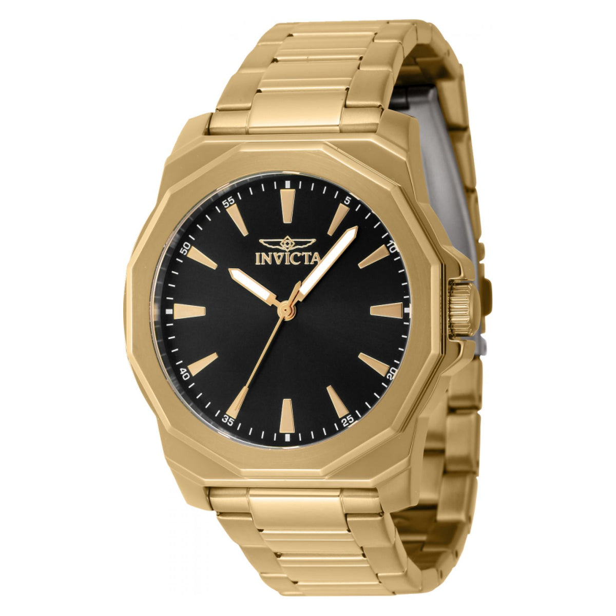 Reloj Invicta Speedway 46839 para Hombre – Acero Inoxidable Tono Oro con Dial Negro y Maquinaria Cuarzo